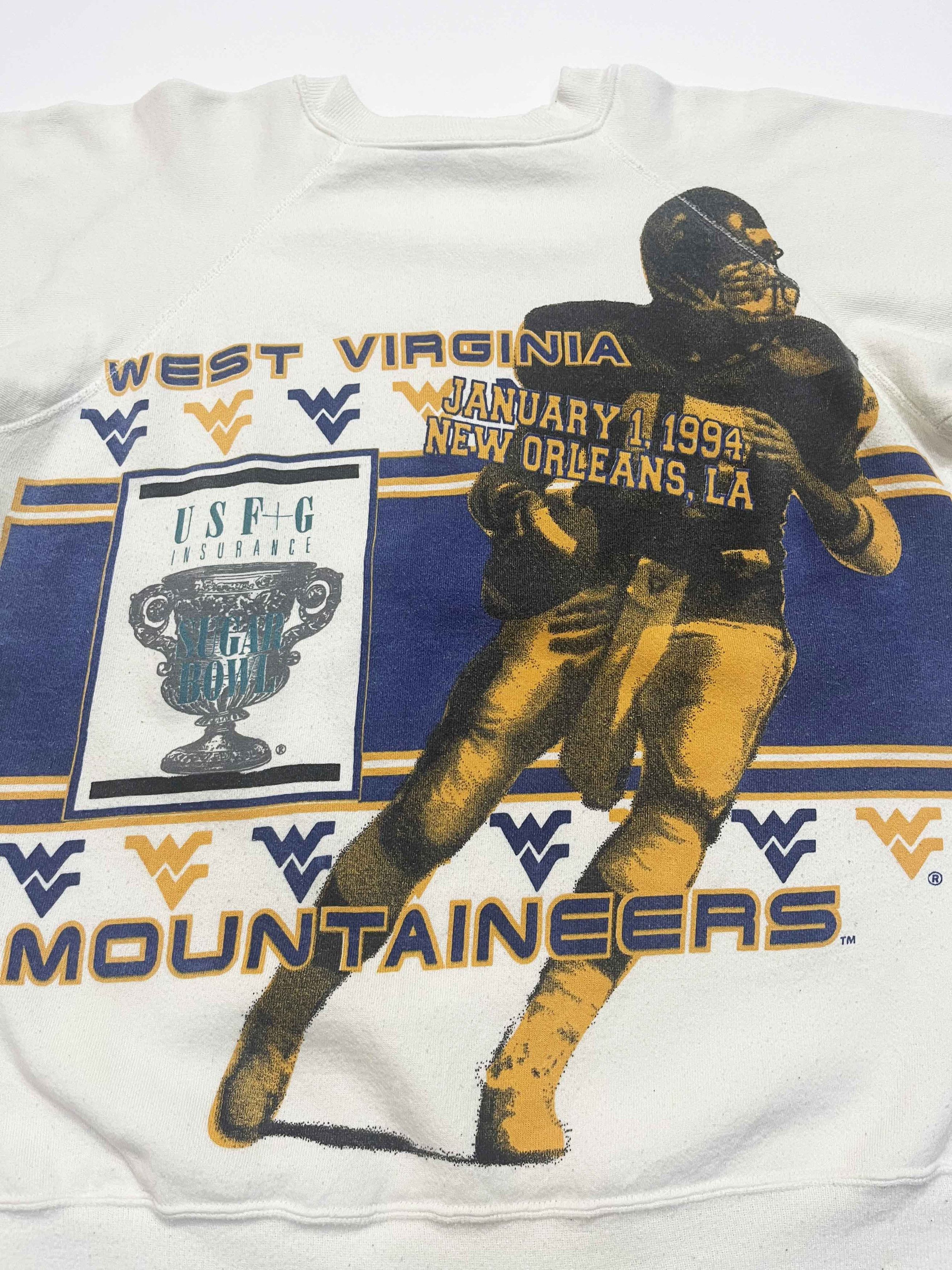 Hanes Vintage West Virginia WV Mountaineers Crewneck Sweatshirt Size US L / EU 52-54 / 3 - 2 Thumbnail