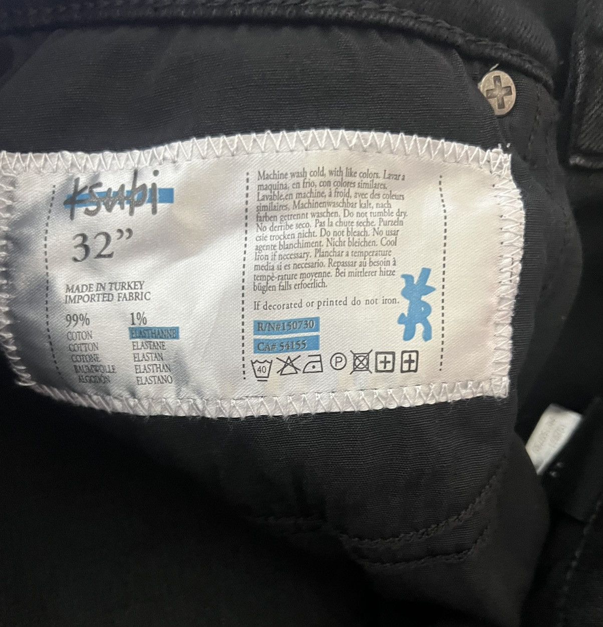 Ksubi Ksubi Jeans Mens Chitch Slim Boneyard Black Size 32/32 Size US 32 / EU 48 - 8 Thumbnail