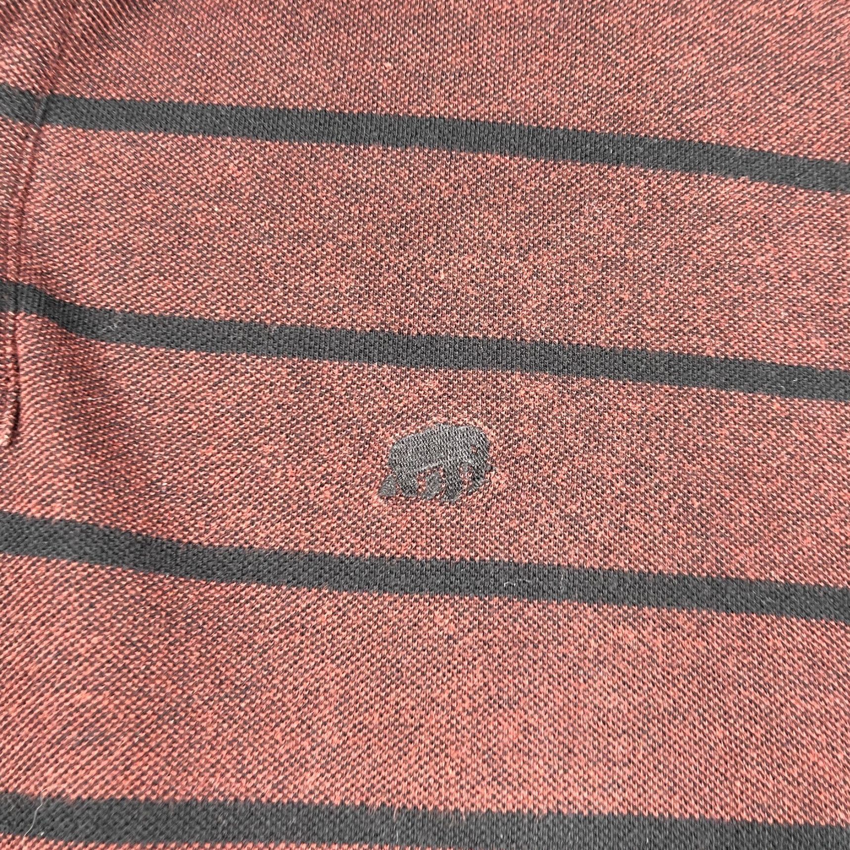 Banana Republic BANANA REPUBLIC Polo Shirt Organic Cotton Pique Mens XL Burgundy Striped Casual Shirt Size US XL / EU 56 / 4 - 3 Thumbnail