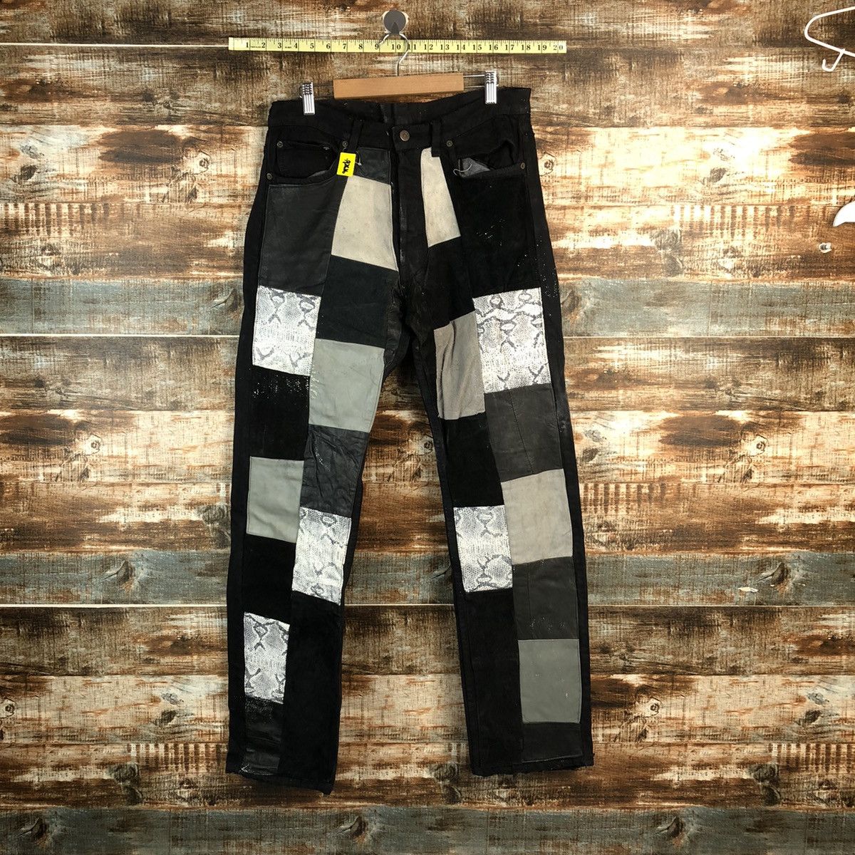 Levi's DLL Hippie Levis Black patchwork vintage Denim Pants #A2616 Size US 32 / EU 48 - 1 Thumbnail