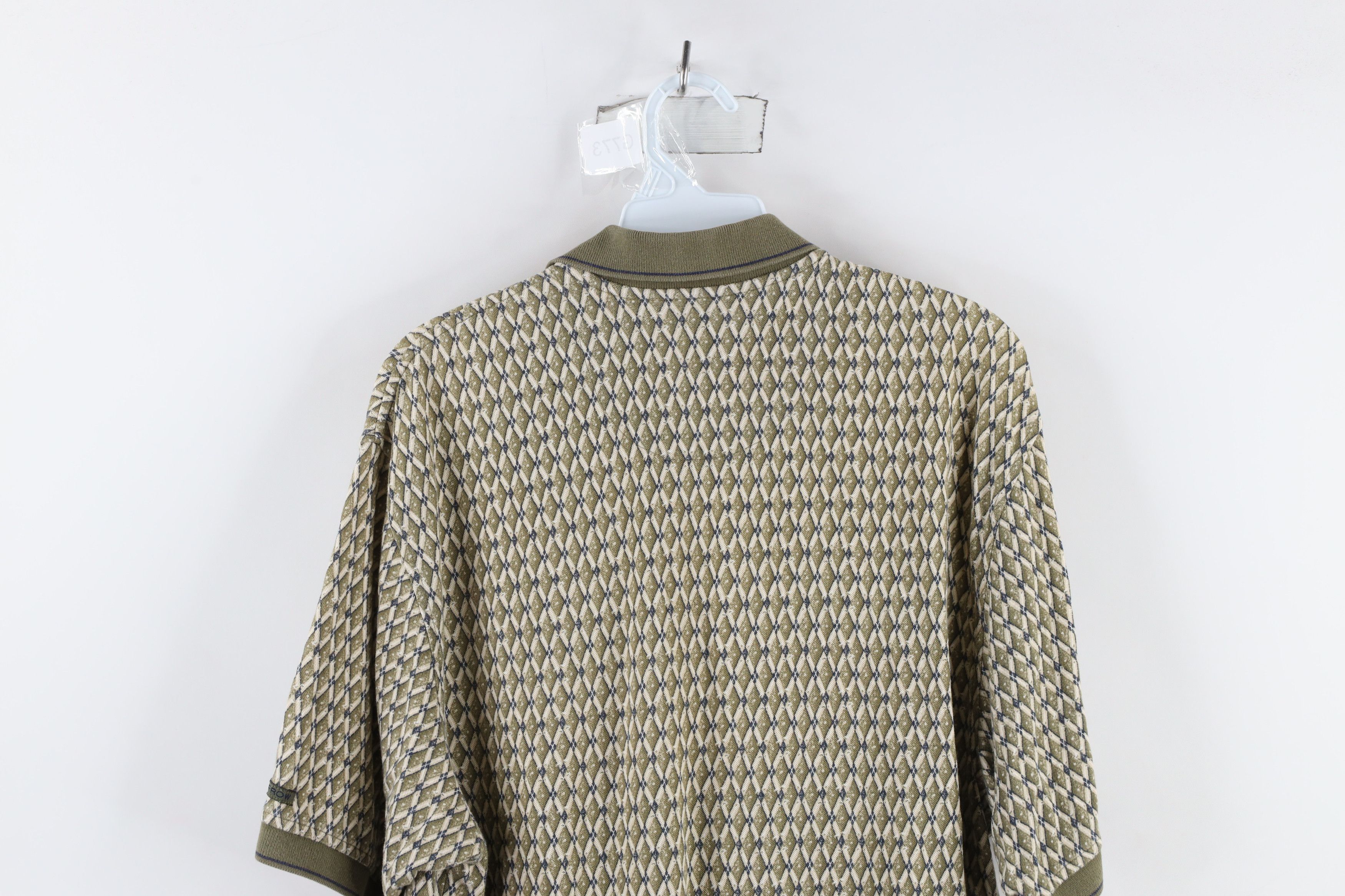 Vintage Vintage 90s Streetwear Diamond Knit Collared Golf Polo Shirt Size US M / EU 48-50 / 2 - 10 Thumbnail