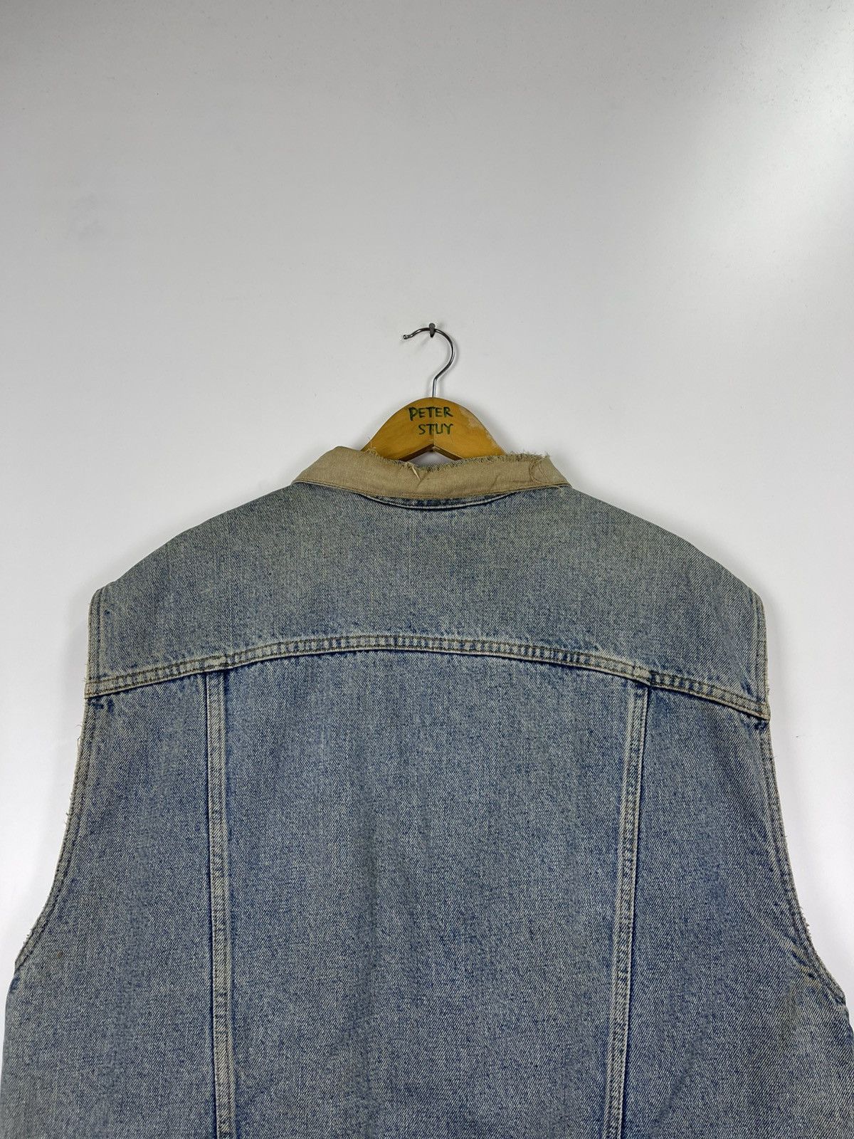 Levi's Vintage 80s Levi’s Distress Denim Sleeveless Size US L / EU 52-54 / 3 - 11 Thumbnail