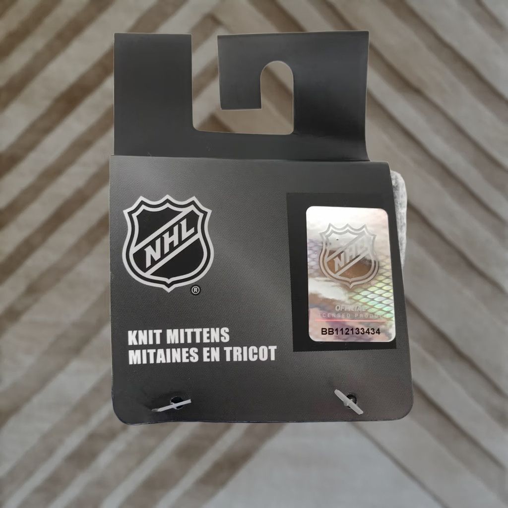 NHL Mens NHL Vancouver Canucks Knit Mittens Official Licensed Product DK Navy OS Mitten Size ONE SIZE - 1 Thumbnail