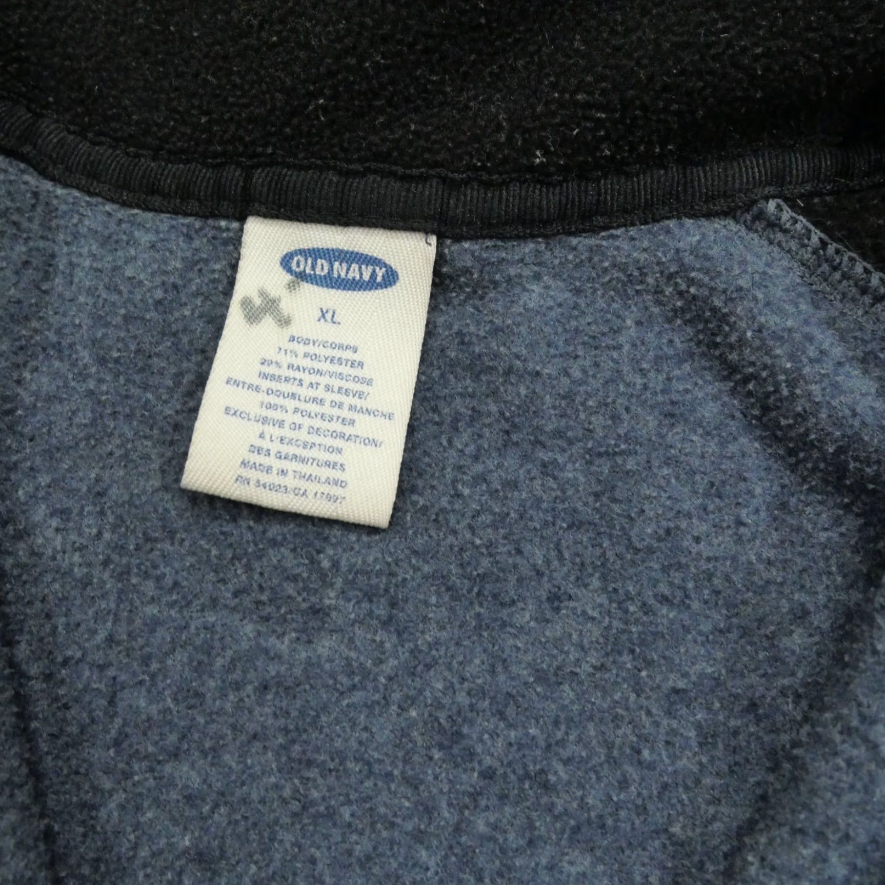 Old Navy VINTAGE Old Navy Sweatshirt Adult XL Blue Black Quarter Zip Fleece Y2K Mens Size US XL / EU 56 / 4 - 3 Thumbnail