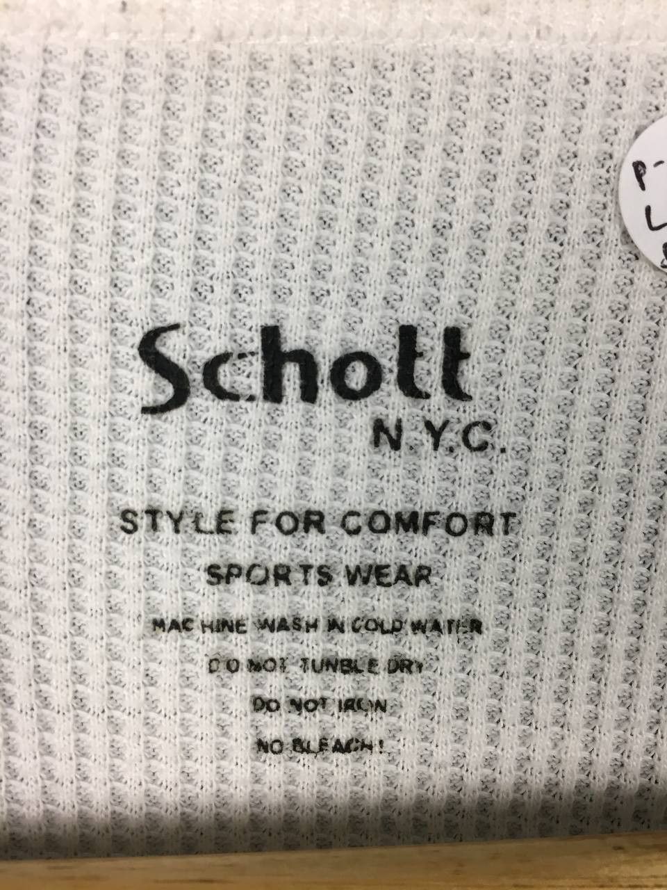Schott Schott NYC Teddy's Gents Waffle Knit Thermal Long Sleeve Tee Size US M / EU 48-50 / 2 - 10 Thumbnail
