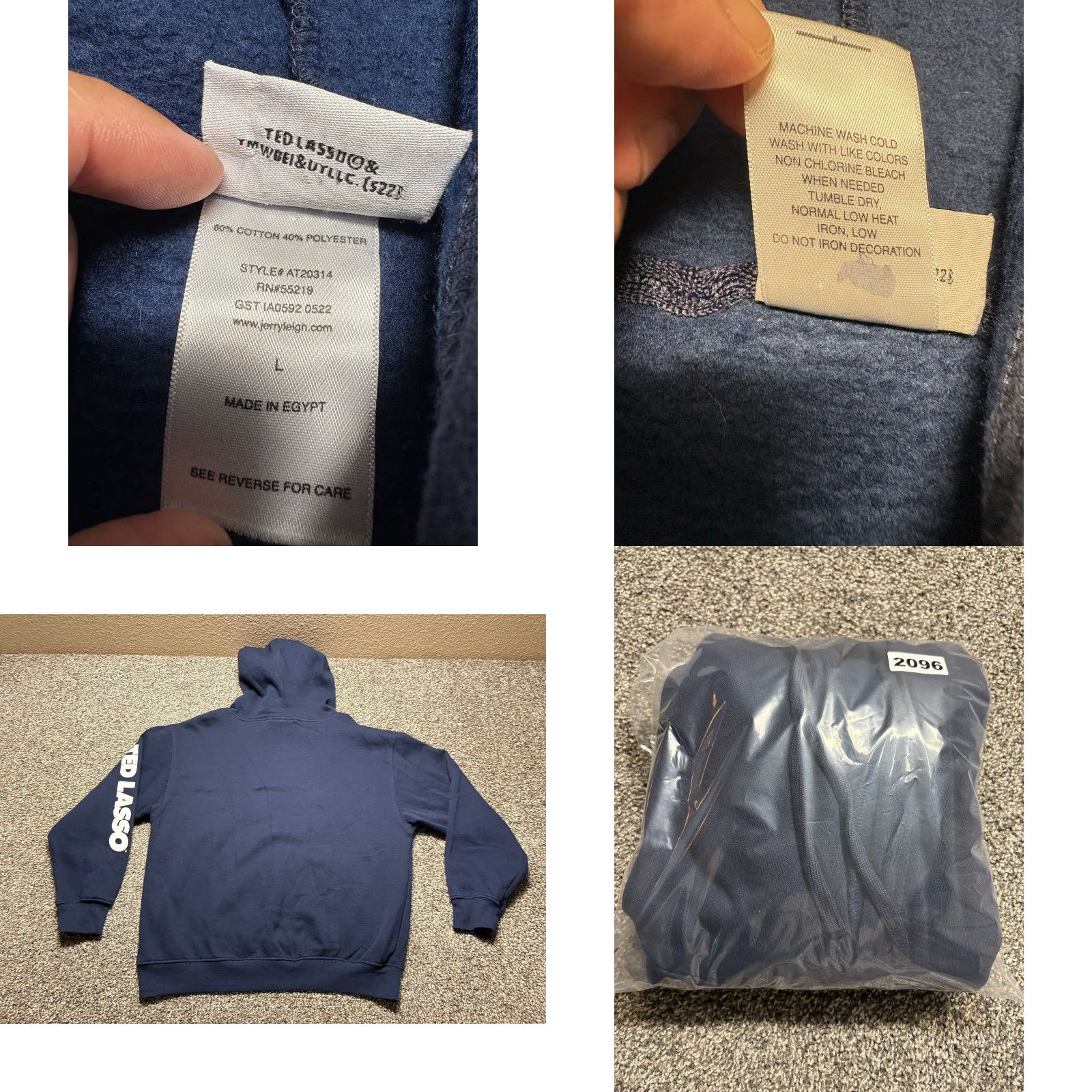 Tultex VINTAGE Ted Lasso Hoodie Men Large Blue Graphic Sweatshirt Pullover AFC Richmond Soccer Size US L / EU 52-54 / 3 - 8 Thumbnail