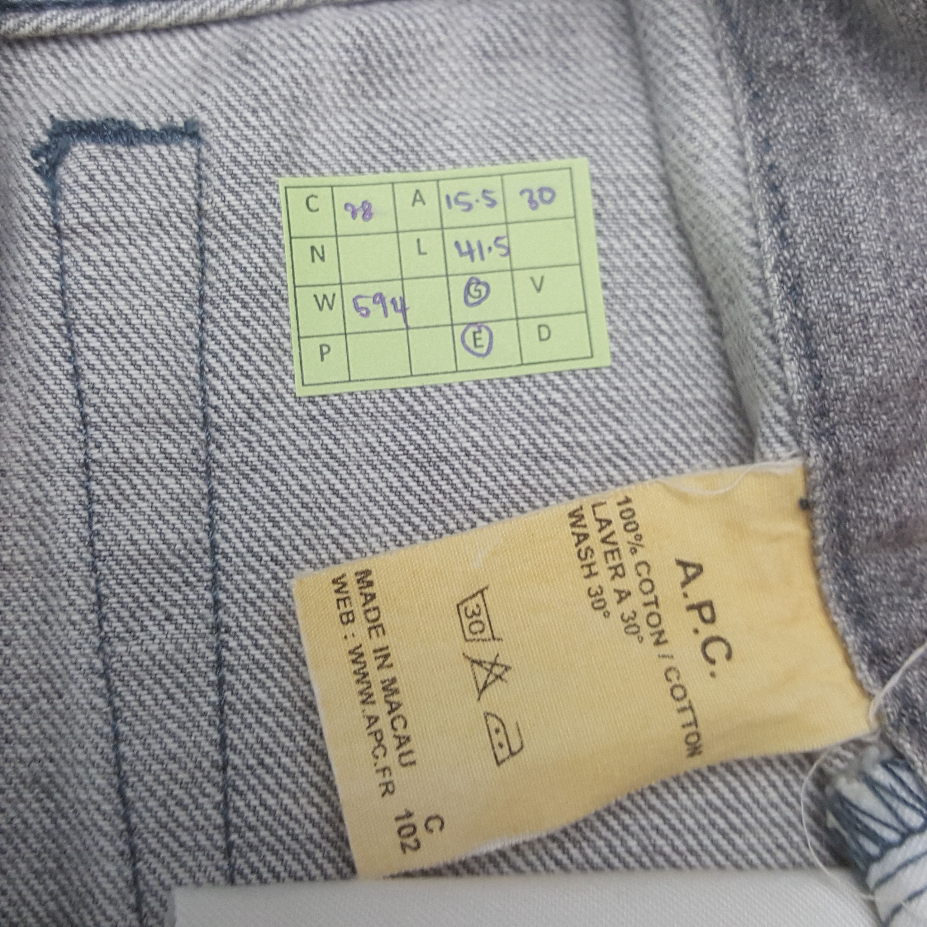 A.P.C. Vintage A.P.C. Designer Brand Denim Jeans RR28 Size US 31 - 8 Thumbnail