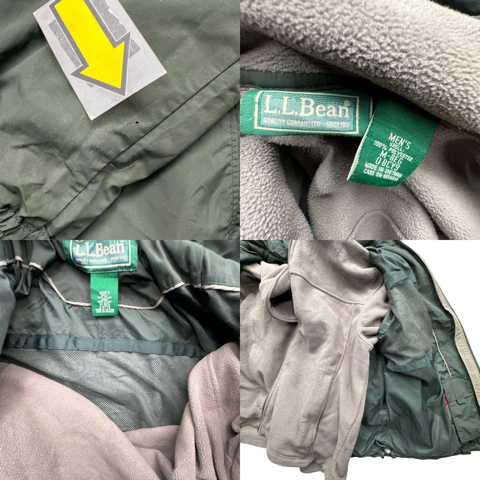 Vintage VINTAGE LL Bean 3-in-1 Jacket Mens M Green Hooded Full Zip Nylon Fleece 3-in-1 Jacket Mens Green Full Zip Size US M / EU 48-50 / 2 - 8 Thumbnail