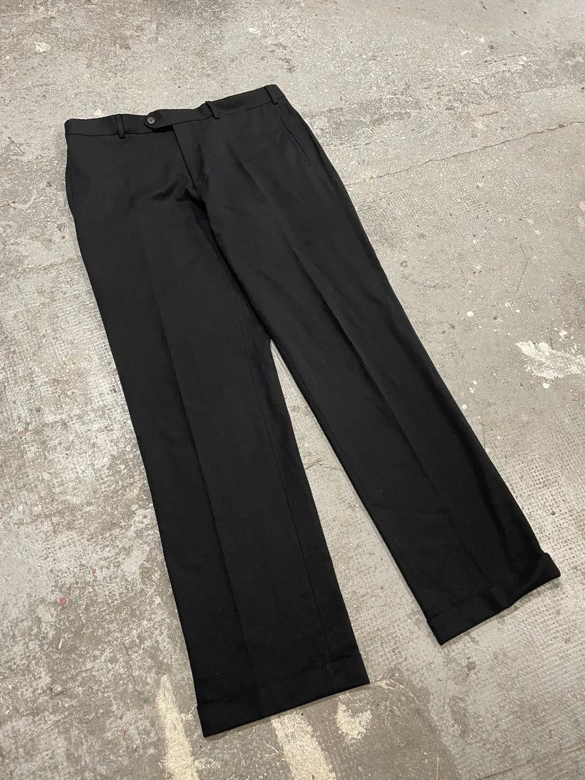Prada × Vintage AW2007 Prada Black Wool Tailored Pants Size US 34 / EU 50 - 4 Thumbnail