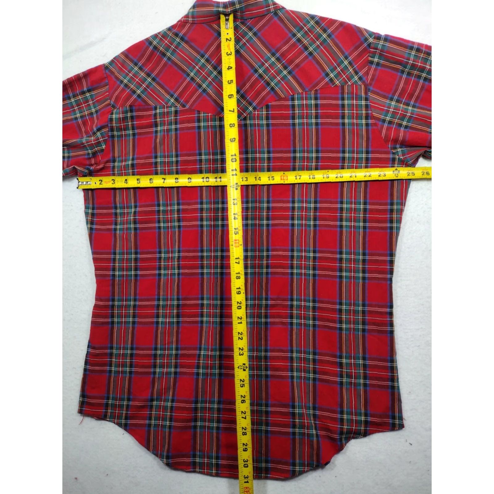 Vintage Ely Cattleman Vintage Shirt Mens Large Plaid Long Sleeve Button-Up Cotton Canvas Red Pearl Snap Up Size US L / EU 52-54 / 3 - 6 Thumbnail