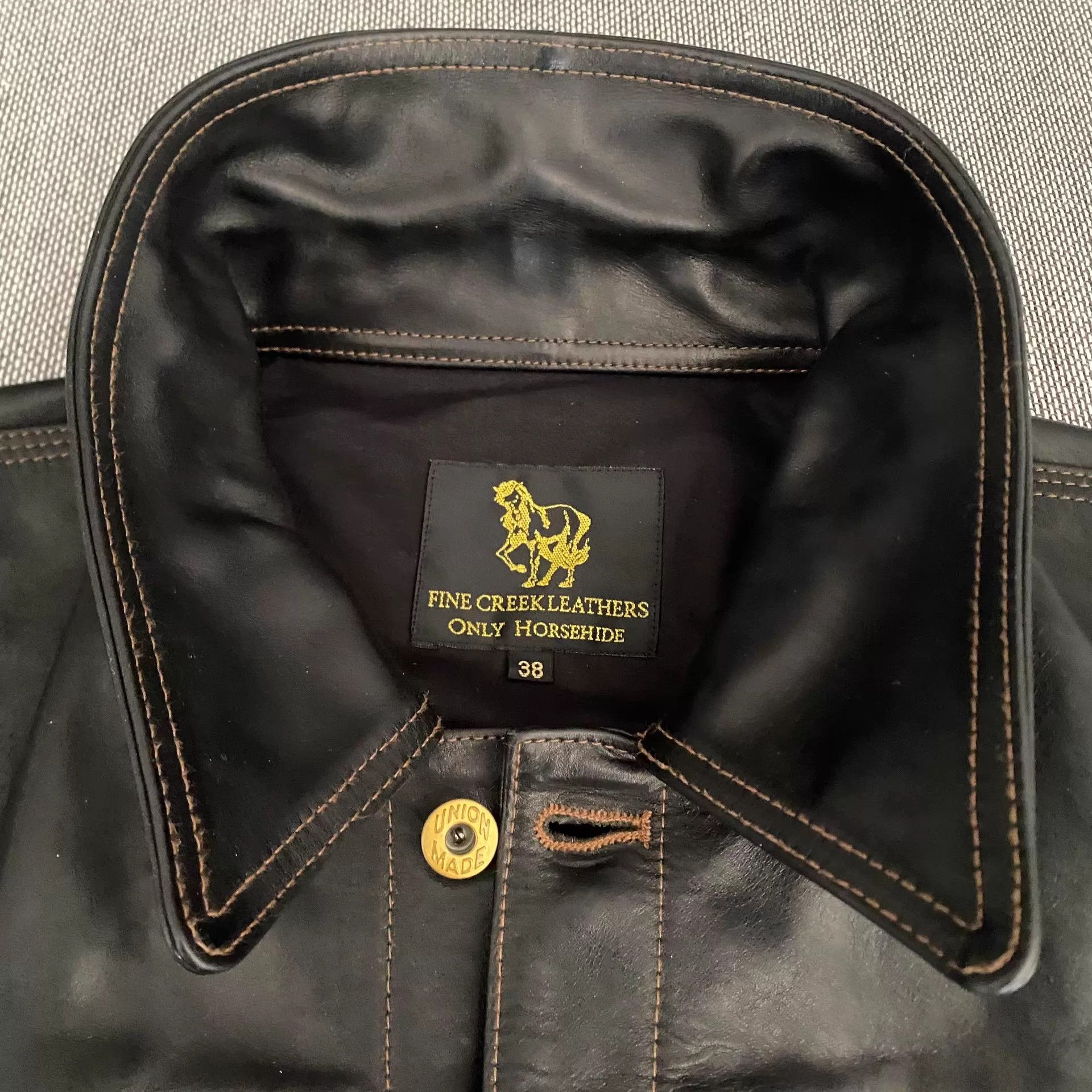 Other Fine Creek Leathers Lee Cowboy Gloss Horsehide Jacket 38 9.5 Size US S / EU 44-46 / 1 - 3 Thumbnail