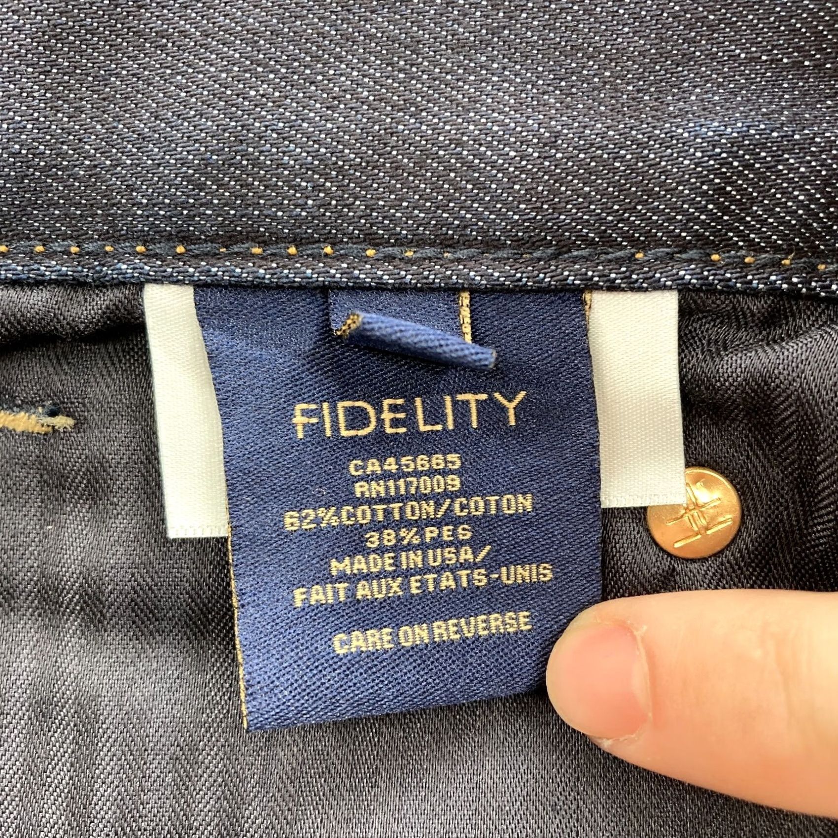 Vintage Fidelity Denim 5011 Jeans Mens 29x34 Straight Blue Denim 5-Pocket Regular Casual Classic Size US 29 - 6 Thumbnail