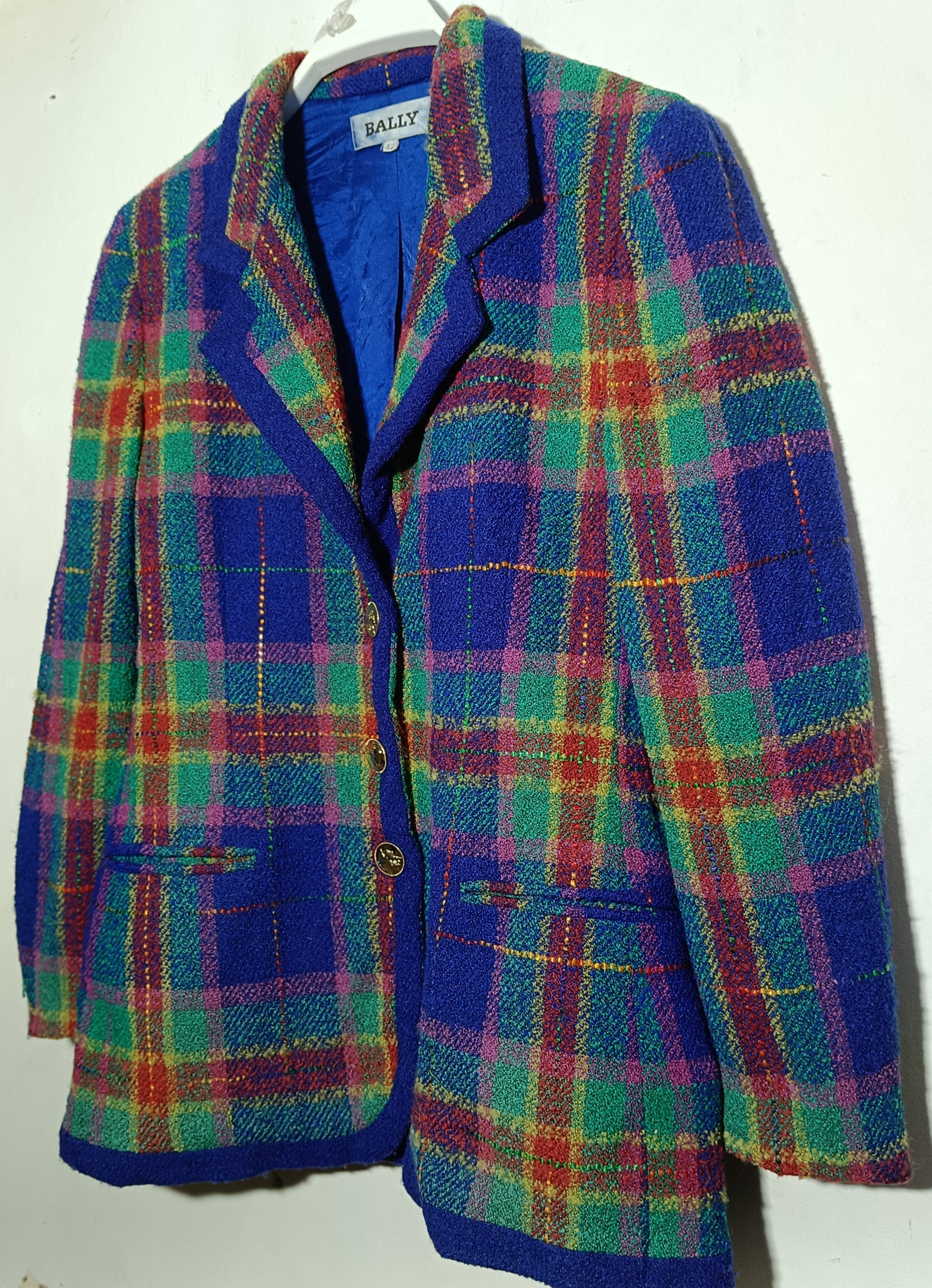 Bally × Vintage Vintage Bally Lana Wool Blazer Jacket Size US M / EU 48-50 / 2 - 3 Thumbnail