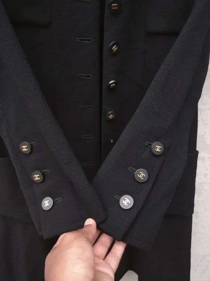Chanel Chanel 94A Cc Mark Boton Tweed Chaqueta Large Button Size S / US 4 / IT 40 - 6 Thumbnail