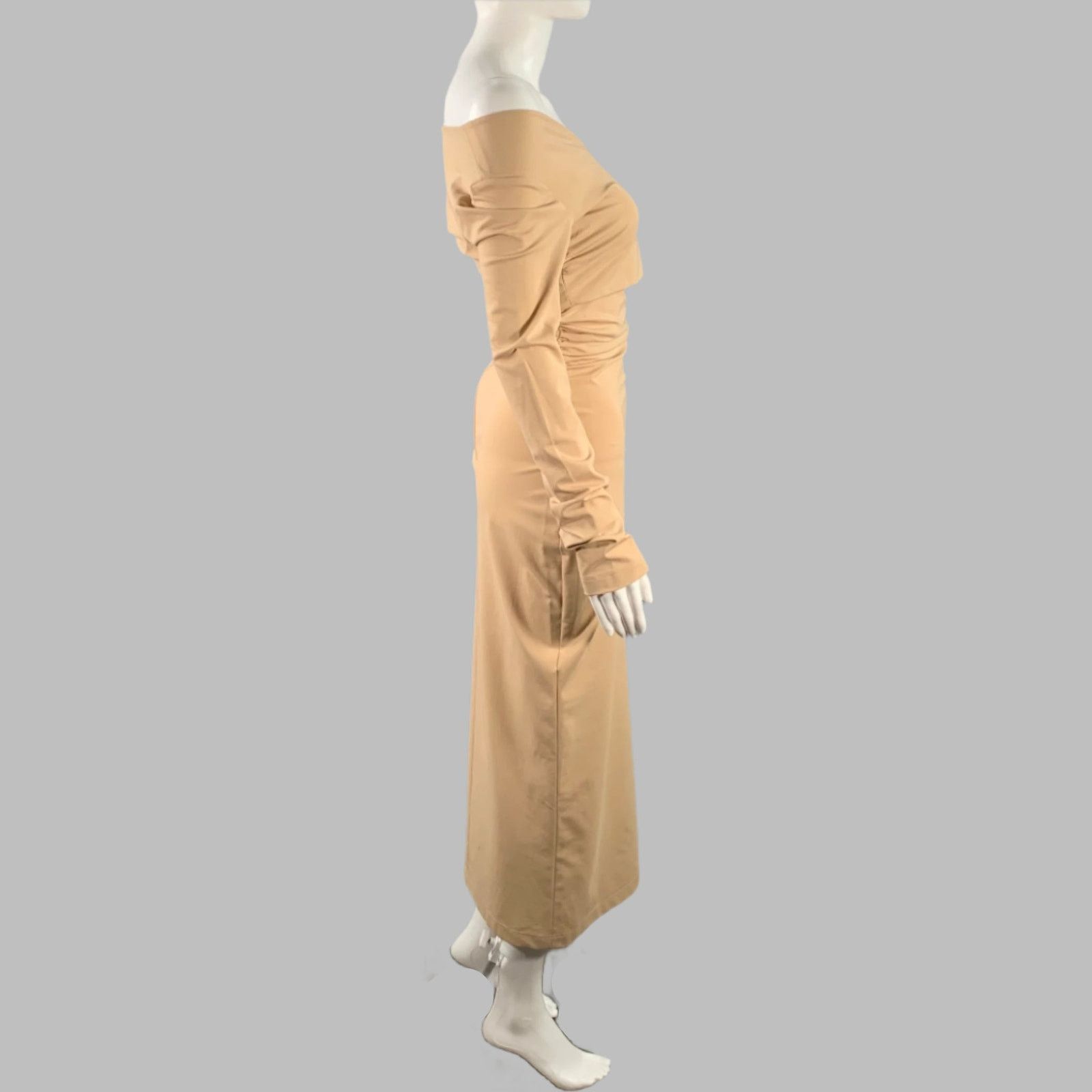 Dolce & Gabbana 6 Beige Viscose Blend Strapless Crop Top Dress Set Size M / US 6-8 / IT 42-44 - 4 Thumbnail