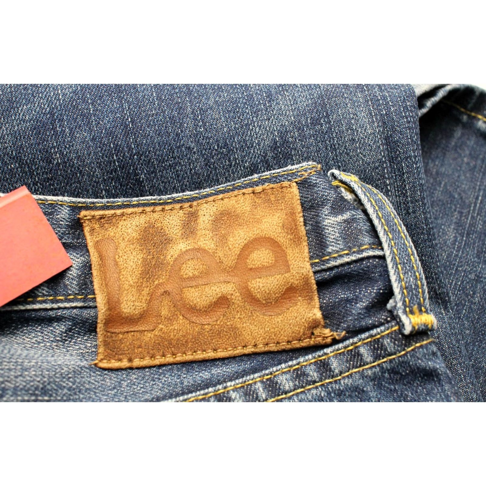 Lee Lee Jeans Slim Button Fly Daren W32/L32 Blue Logo Whiskers Fade Effect Mens Jeans Slim Fit (100% Cotton) Size US 32 / EU 48 - 8 Thumbnail