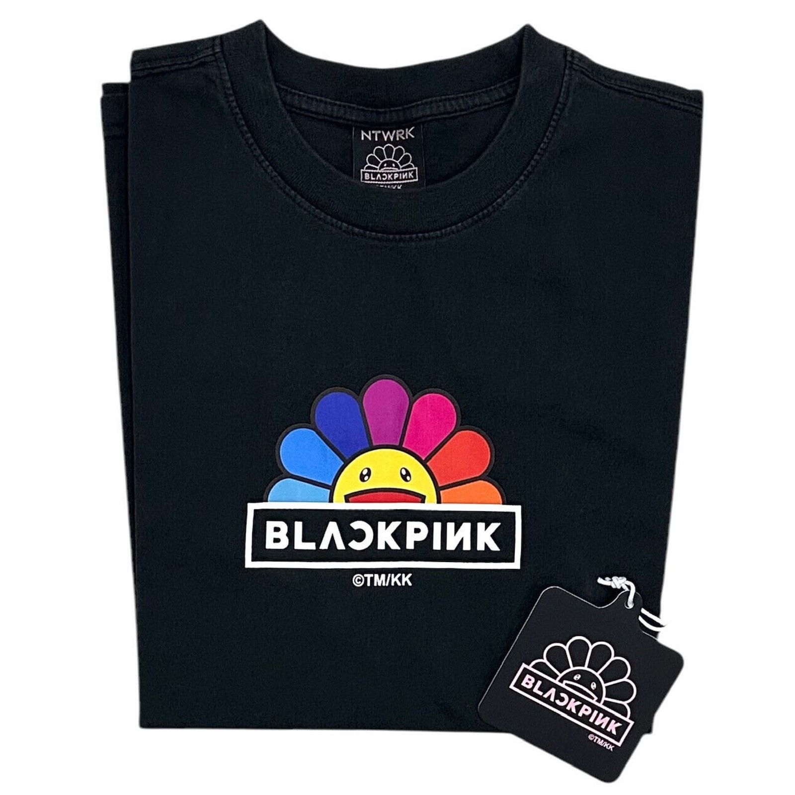 BLACKPINK X Takashi Murakami Rainbow Flower Logo Tee T-Shirt