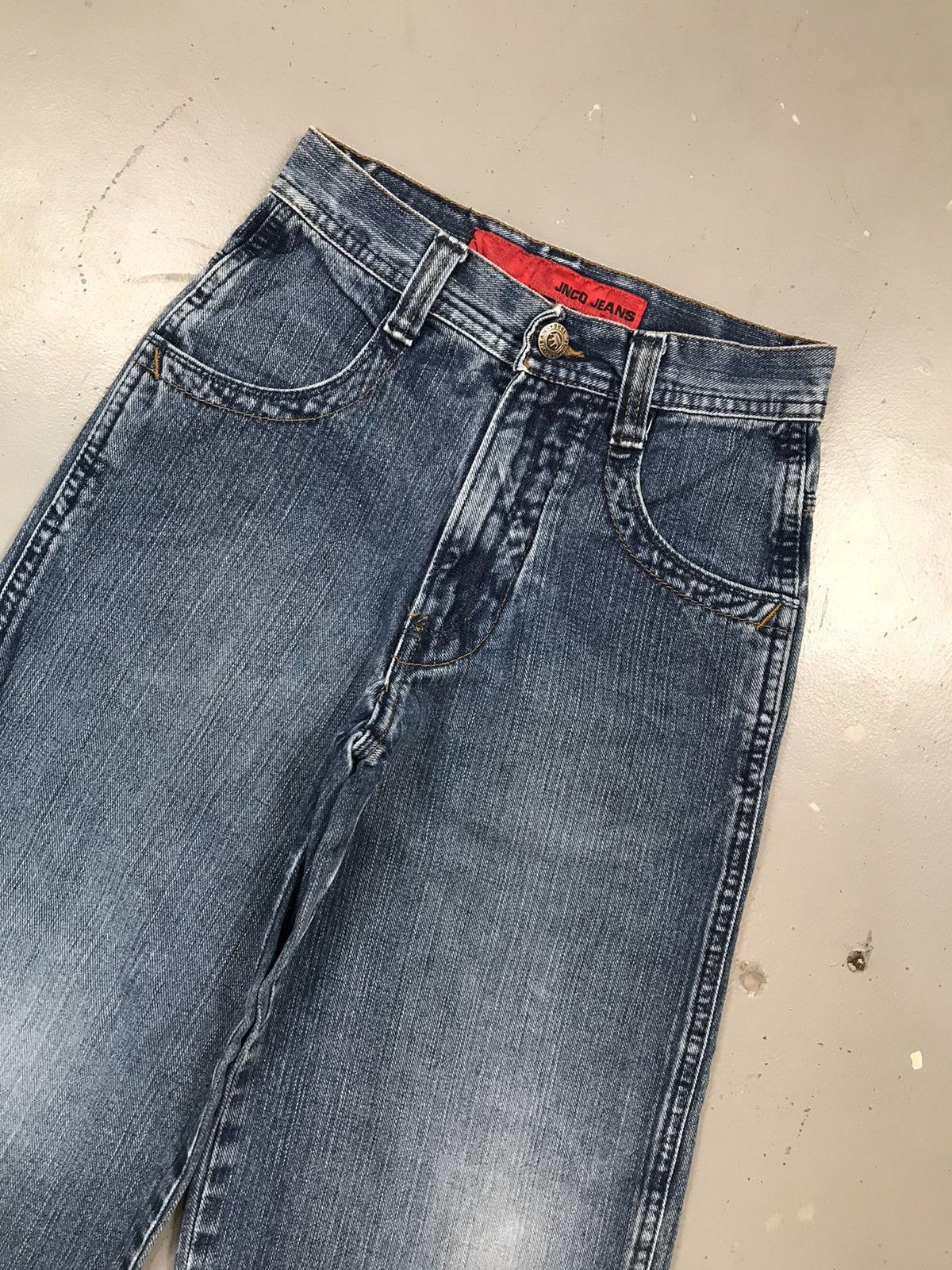 JNCO Vintage Jnco skull on fire 🔥 straight fit denim Size US 26 / EU 42 - 4 Thumbnail