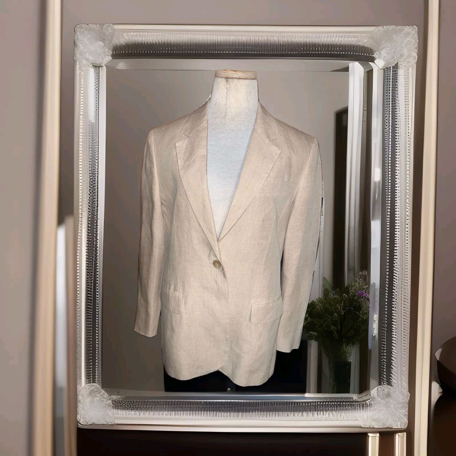 Max Mara Jacket MAX MARA Women Sz. 10 Beige Size L / US 10 / IT 46 - 7 Thumbnail