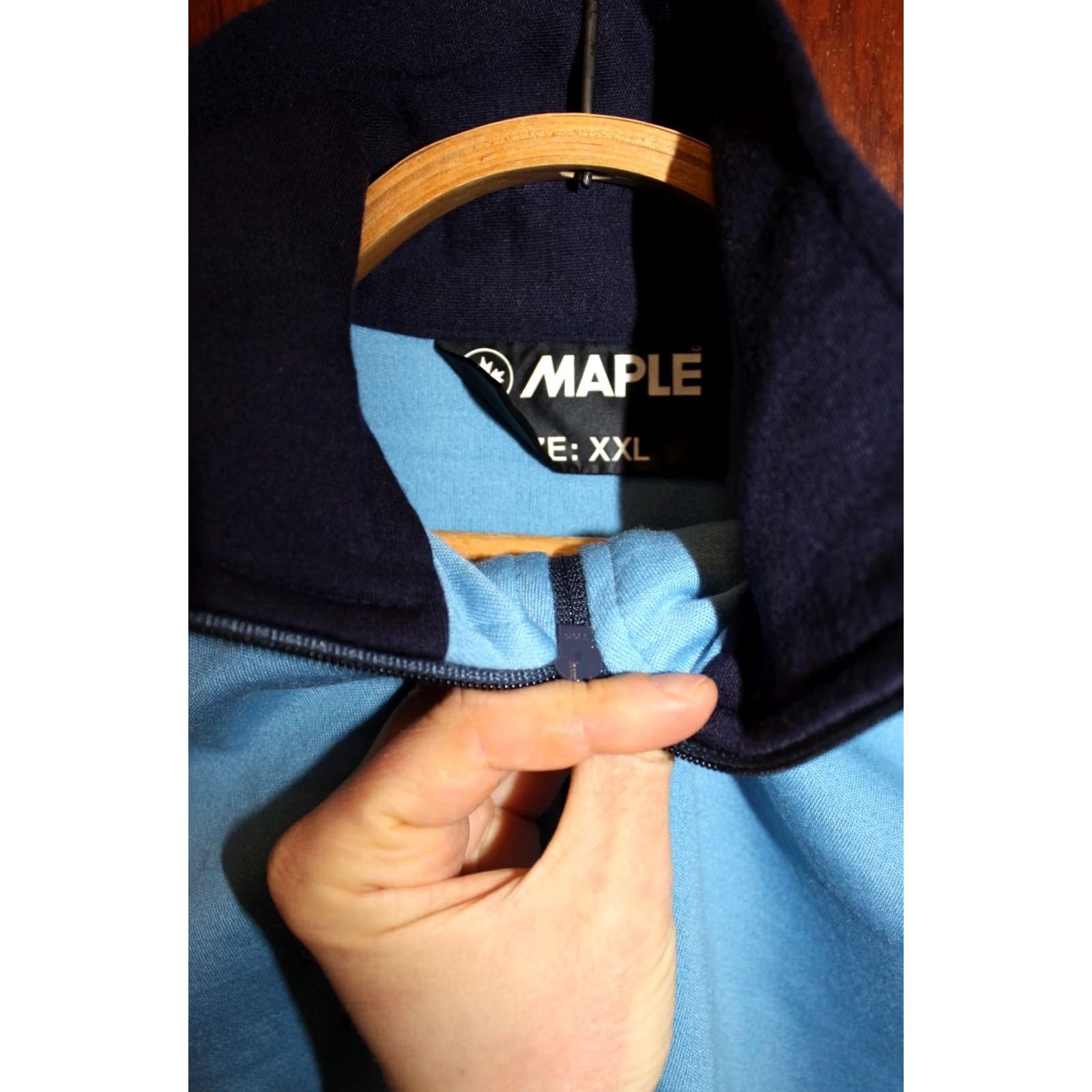 Vintage VINTAGE Maple Leaf Blue Track Jacket XXL Unisex Adults Regular Fit Zip Jacket - 1980s-1990s Blue, All Seasons, Long Sleeve, Coat, 90s, Mens Womens Size US XXL / EU 58 / 5 - 3 Thumbnail