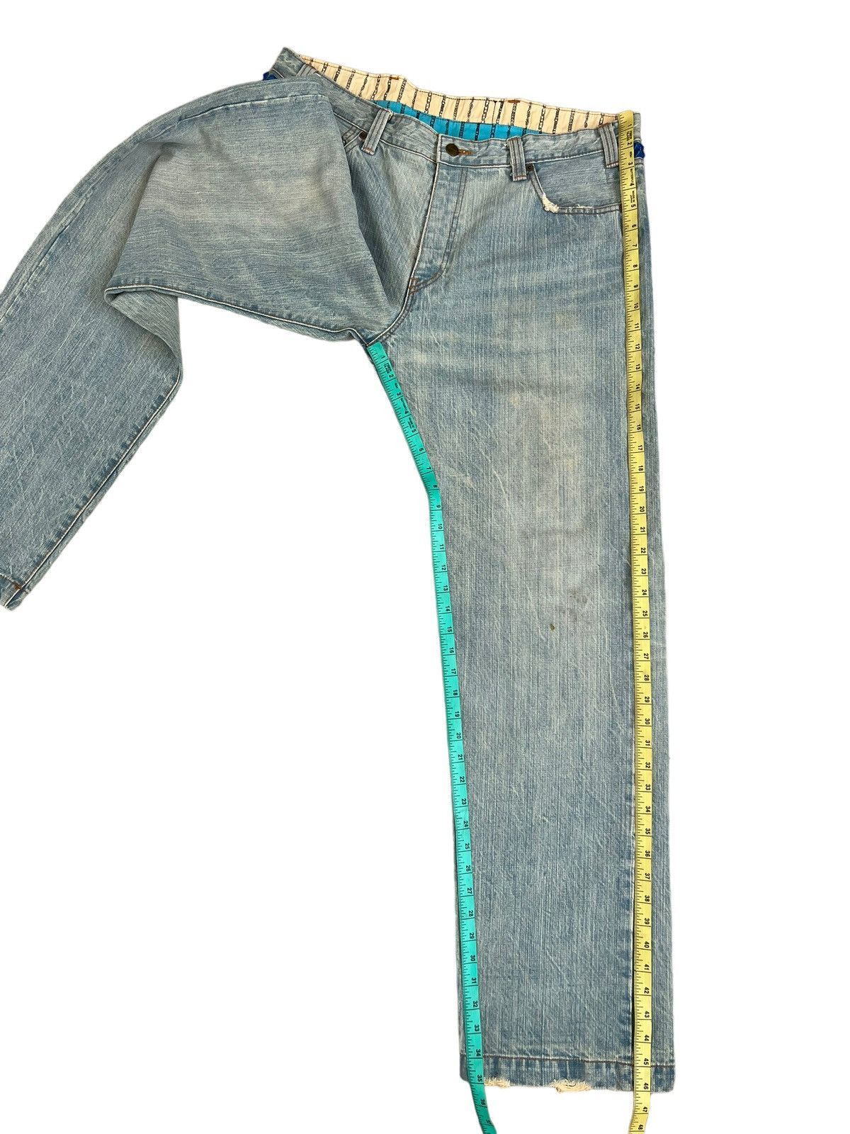 PHENOMENON PHENOMENON Japan Blue Studded Rips Ripped Baggy Denim Jeans Size US 36 / EU 52 - 5 Thumbnail