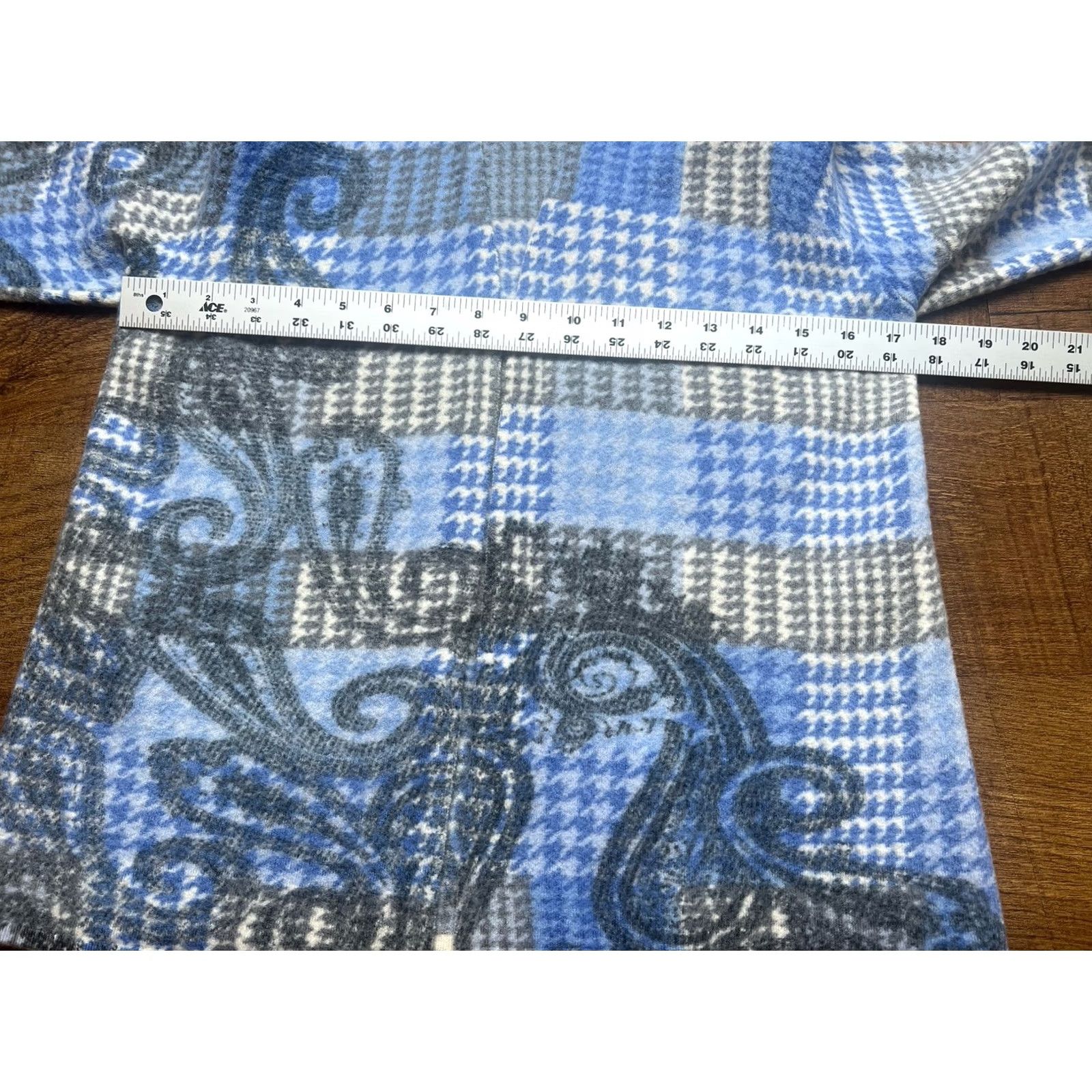 Talbots Talbots Cardigan Shirt Women Open Paisley Houndstooth Merino Wool Large Blue Size L / US 10 / IT 46 - 7 Thumbnail