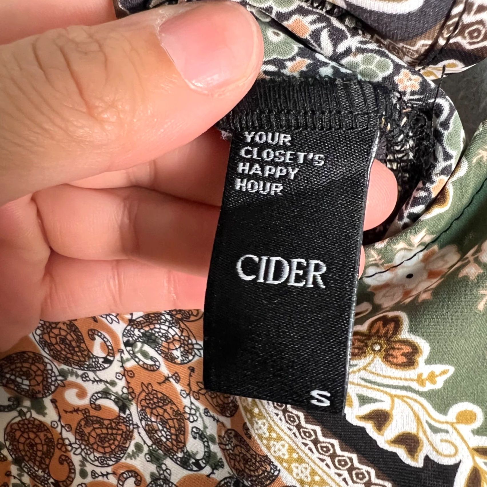Cider Cider Womens Small Patchwork Midi Dress Spaghetti Straps Size S / US 4 / IT 40 - 3 Thumbnail