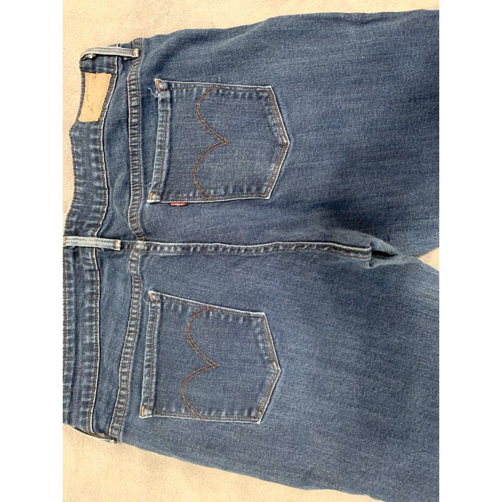 Vintage Womens Distressed Skinny Jeans 33M Denim Blue 31in Inseam Regular Rise Mid Stylus LEVIS Model - Pockets, Stretch Size 24" / US 00 / IT 34 - 3 Thumbnail