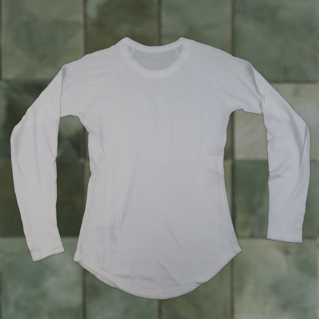 Vintage Clove Shirt Womens XS White Crewneck Long Sleeve Stretch Fitted Underscrub Size XS / US 0-2 / IT 36-38 - 1 Thumbnail