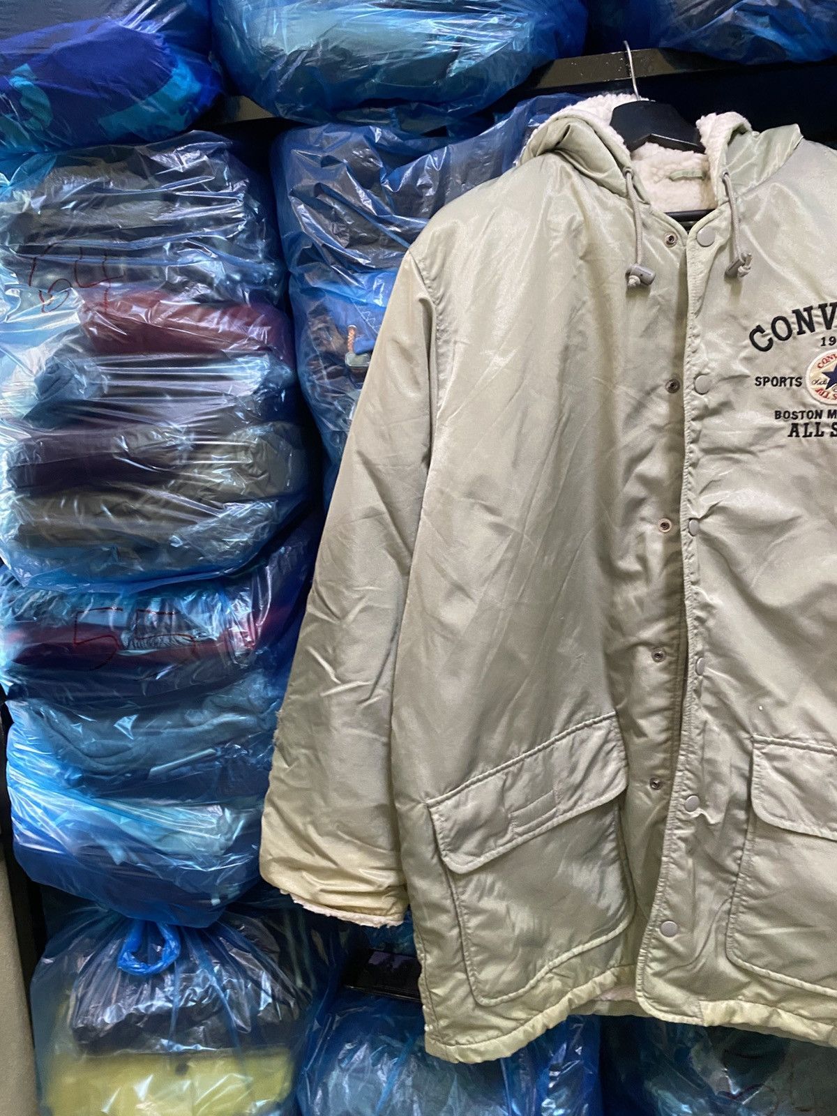 Converse Vintage Converse All Star Padded Parka Jacket Sherpa Lining Size US M / EU 48-50 / 2 - 5 Thumbnail