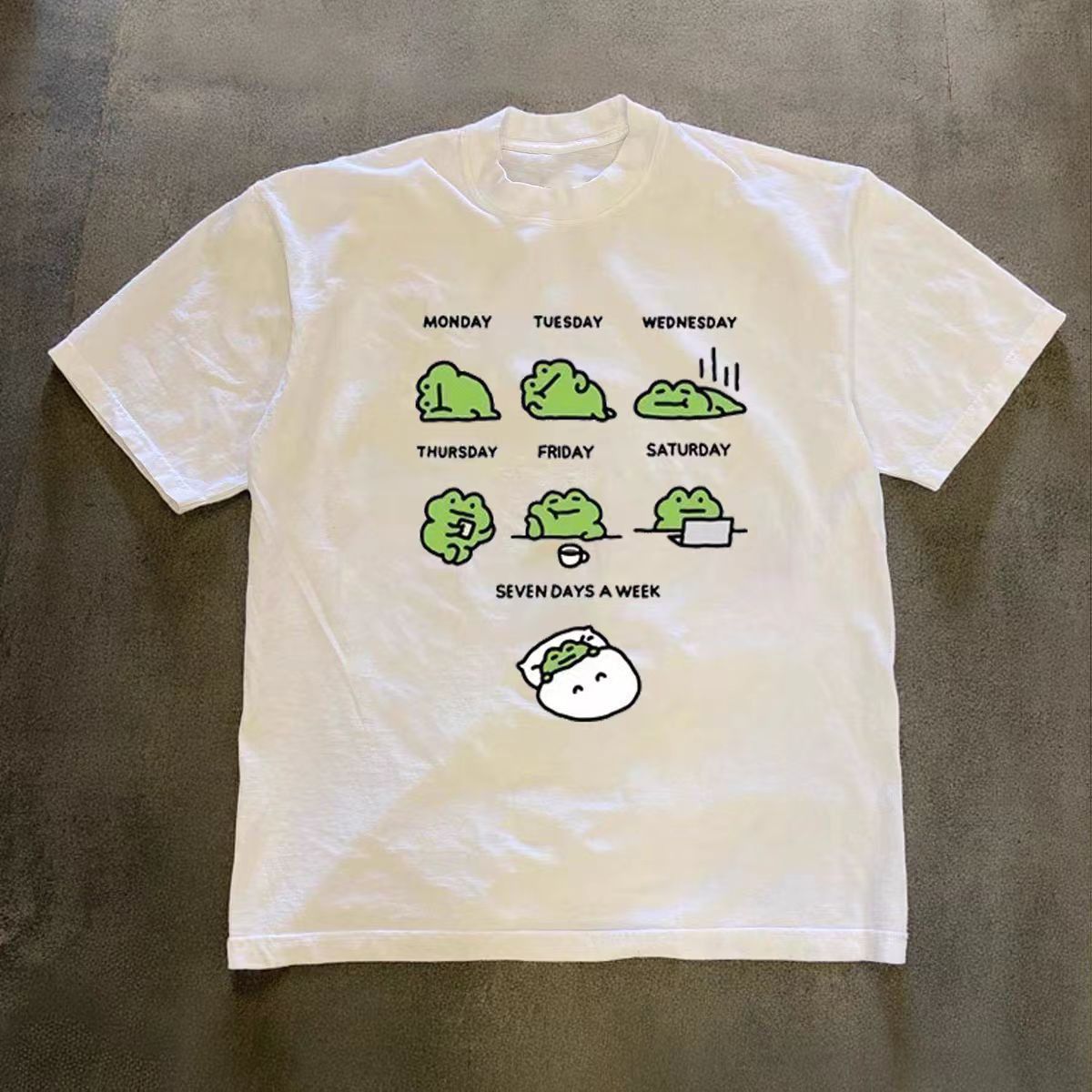 Japanese Brand × Vintage White street fashion retro fun frog print t-shirt Size US M / EU 48-50 / 2 - 1 Thumbnail