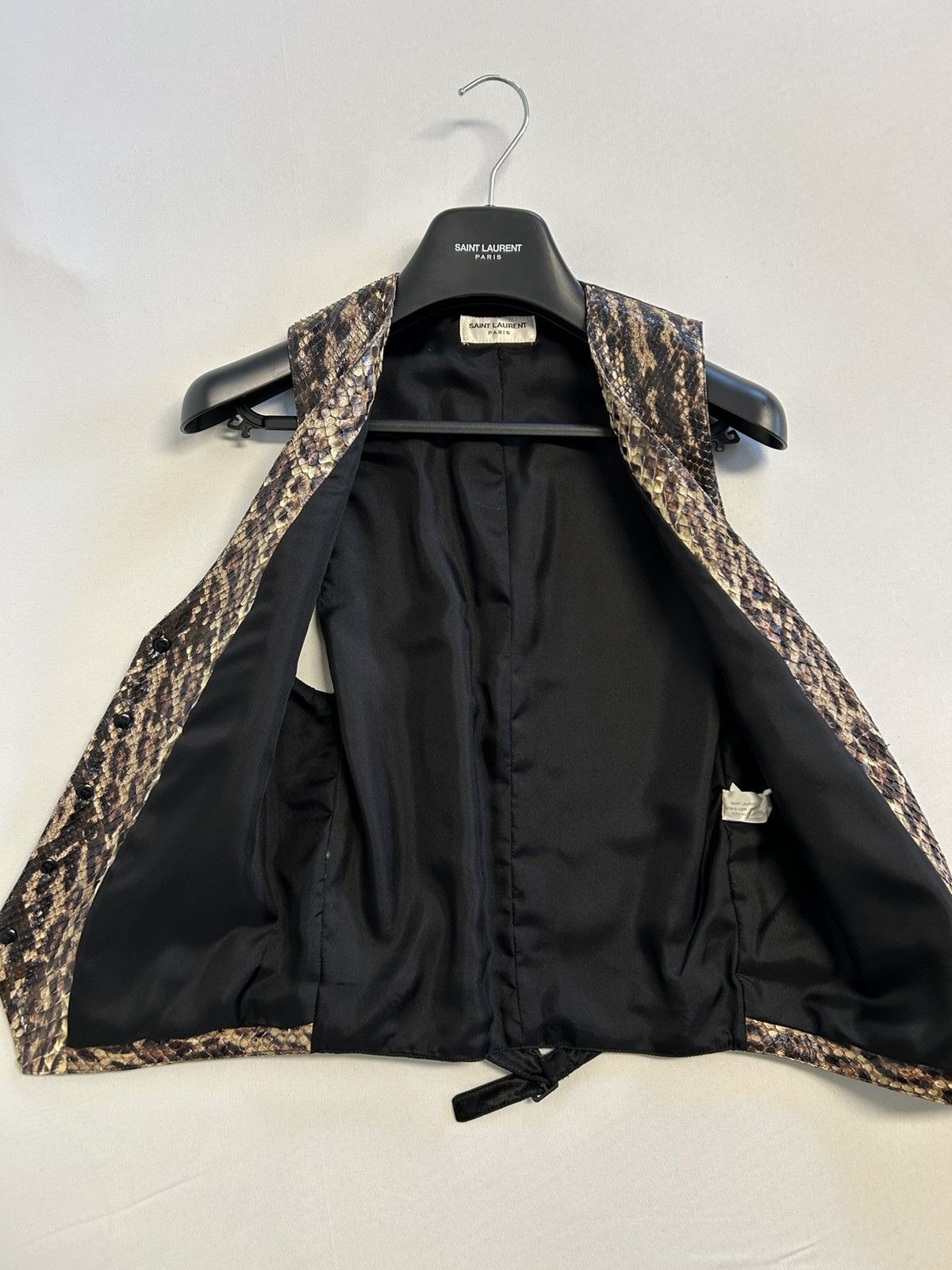 Saint Laurent Paris FW2016 1/1 Sample Python Leather Vest Size US M / EU 48-50 / 2 - 8 Thumbnail