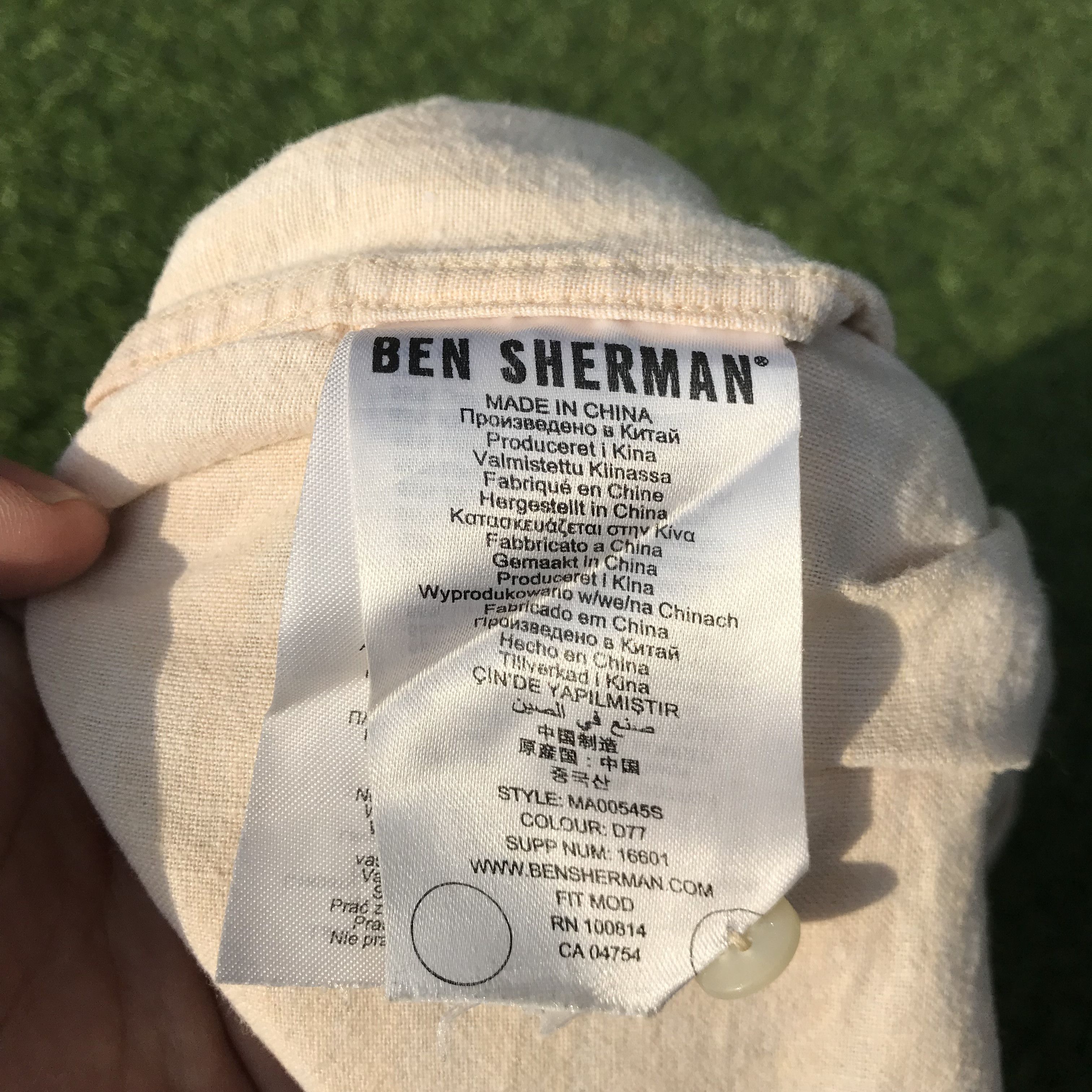 Ben Sherman × Designer × Other UK Ben Sherman White Chalk Chambray Short Sleeve Shirt Size US M / EU 48-50 / 2 - 5 Thumbnail