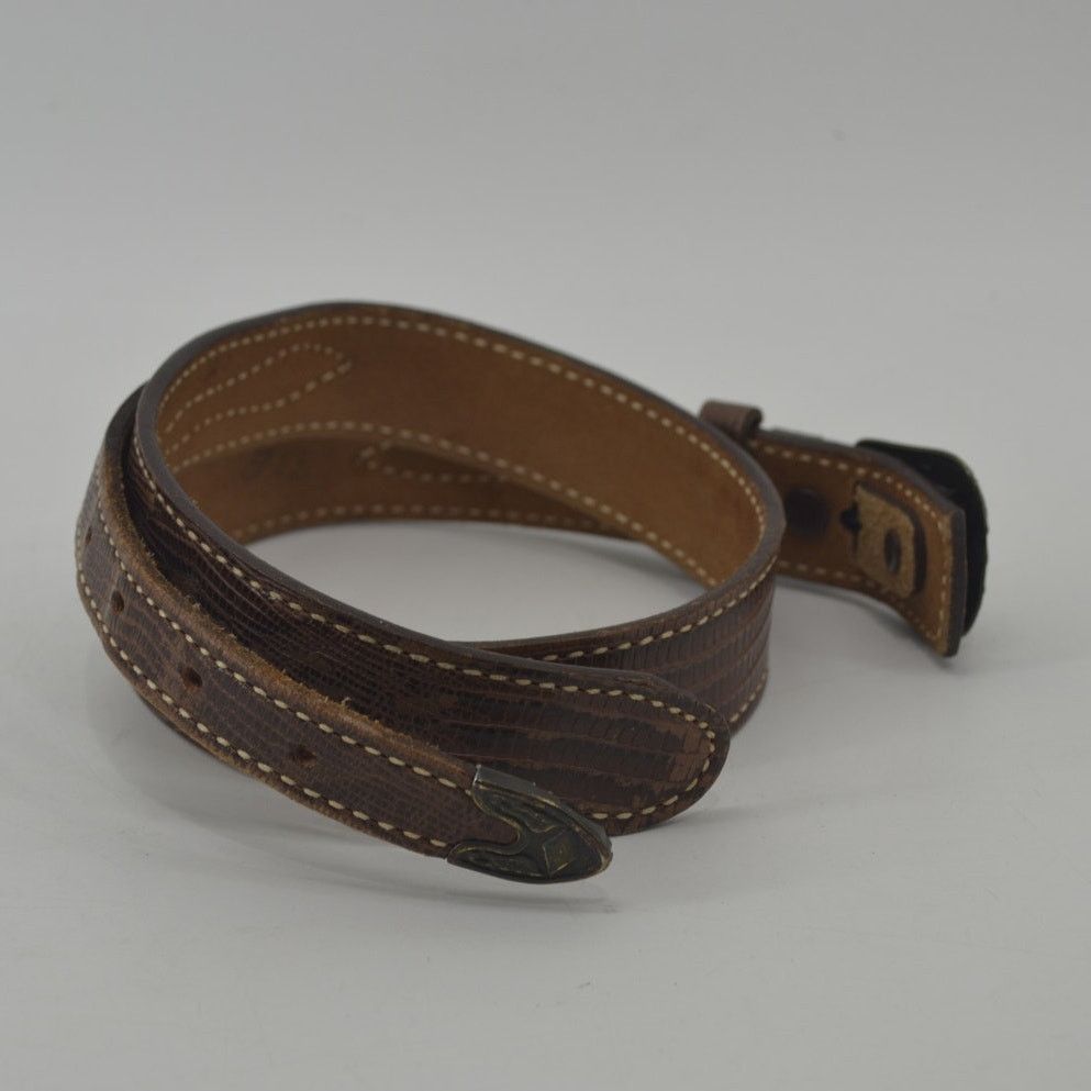 Vintage TexTan Women's Western Cowgirl Brown Leather Belt Boho Sz 28 Size ONE SIZE - 7 Thumbnail