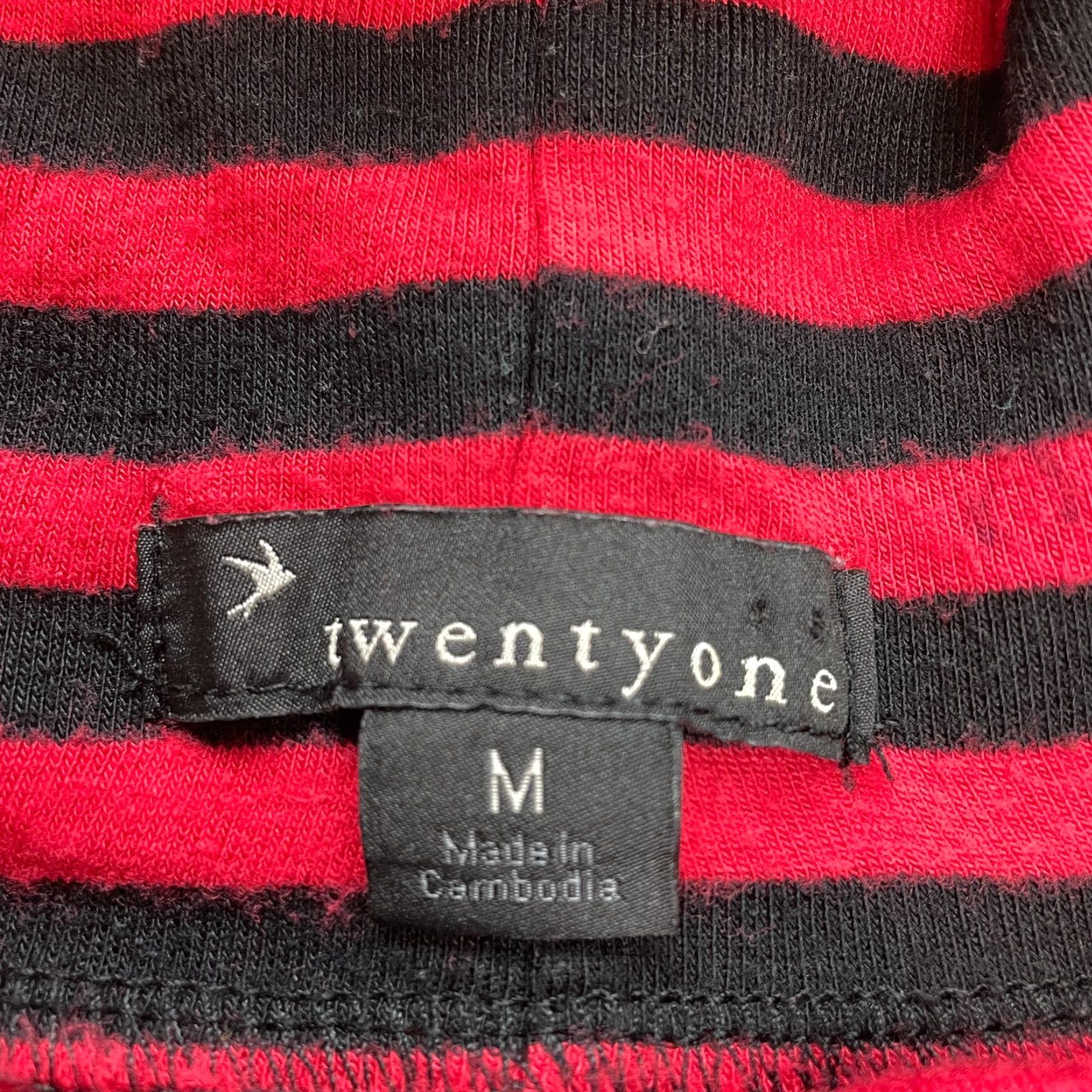 Merona Merona Sweater Shirt Womens Medium Black Red Striped Cowl Neck Short Sleeve Knit Pullover All Seasons Size M / US 6-8 / IT 42-44 - 4 Thumbnail