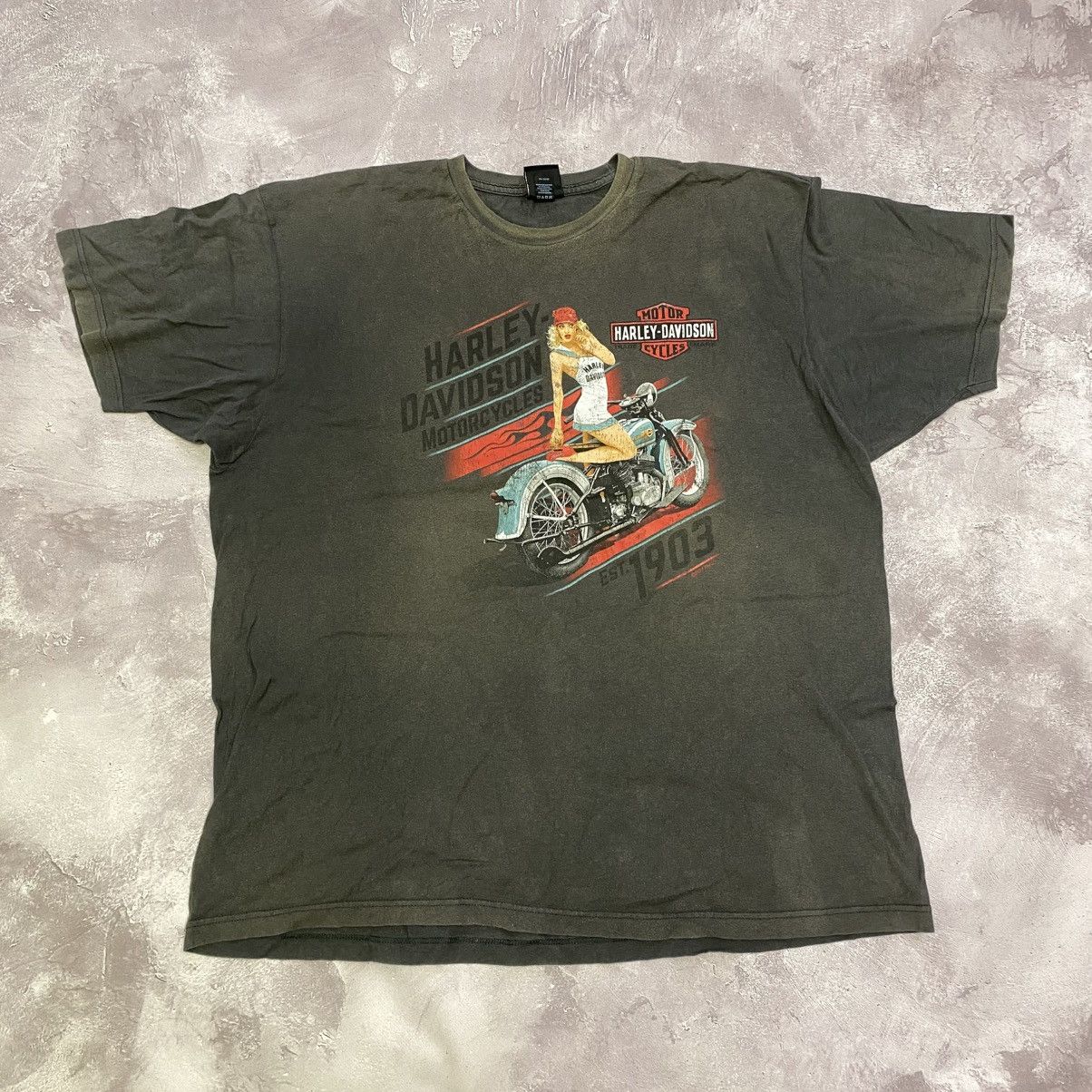 Harley Davidson Vintage Harley Davidson Biker Girl Tee Size US XXL / EU 58 / 5 - 1 Thumbnail