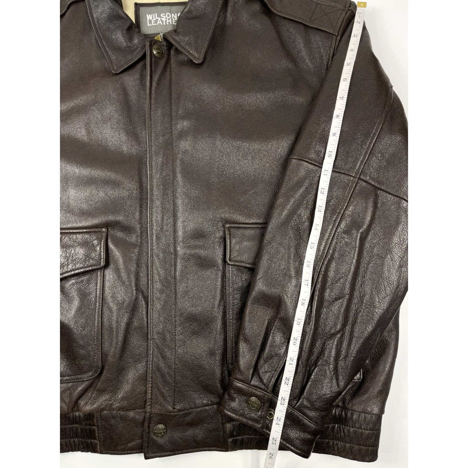 Vintage VINTAGE Wilsons Leather Mens Bomber Jacket Black XL USA Flag Size US XL / EU 56 / 4 - 7 Thumbnail
