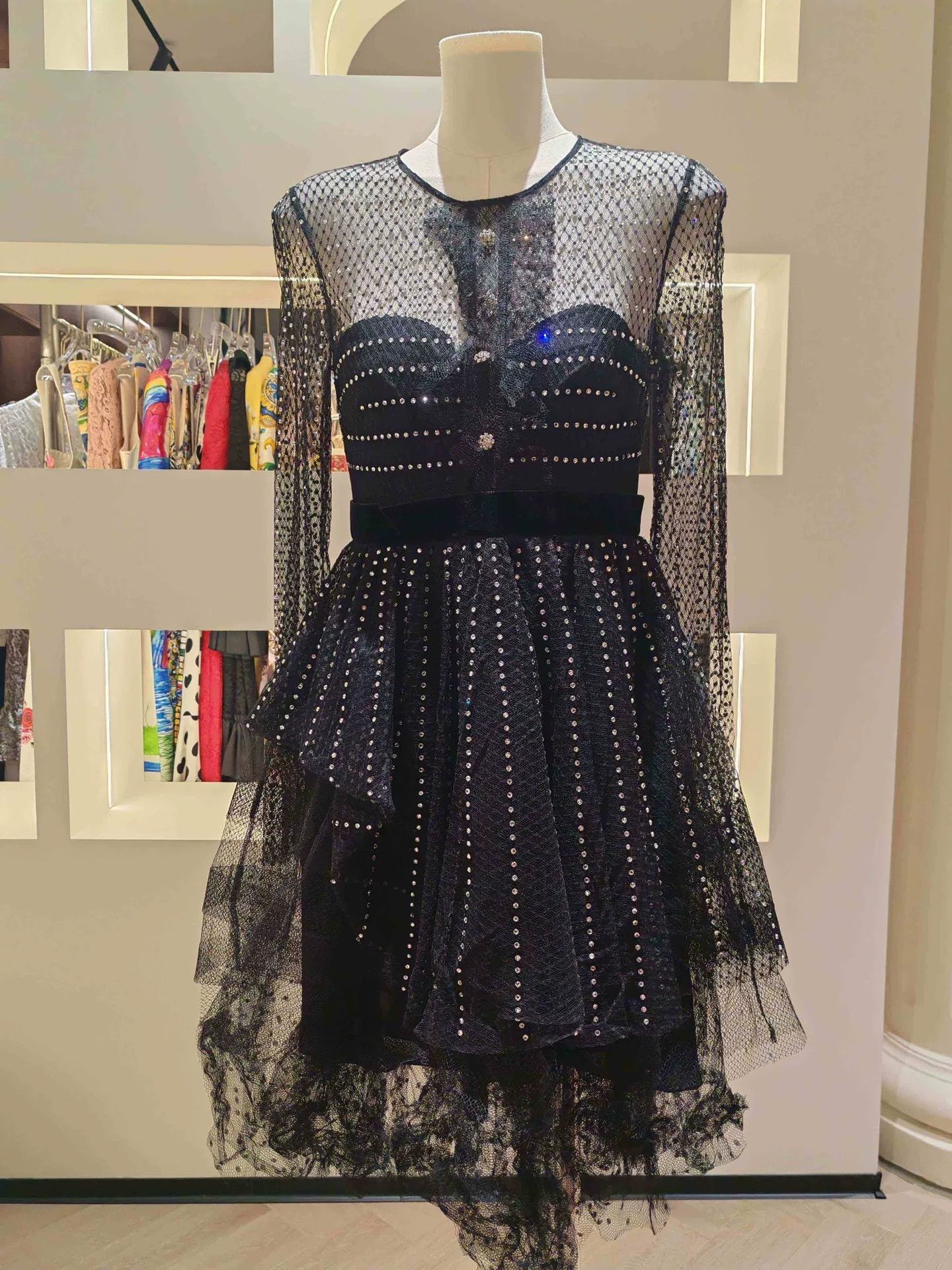Philosophy di Lorenzo Serafini Philosophy Black Sequin Dress Size XXS / US 00 / IT 34 - 1 Thumbnail