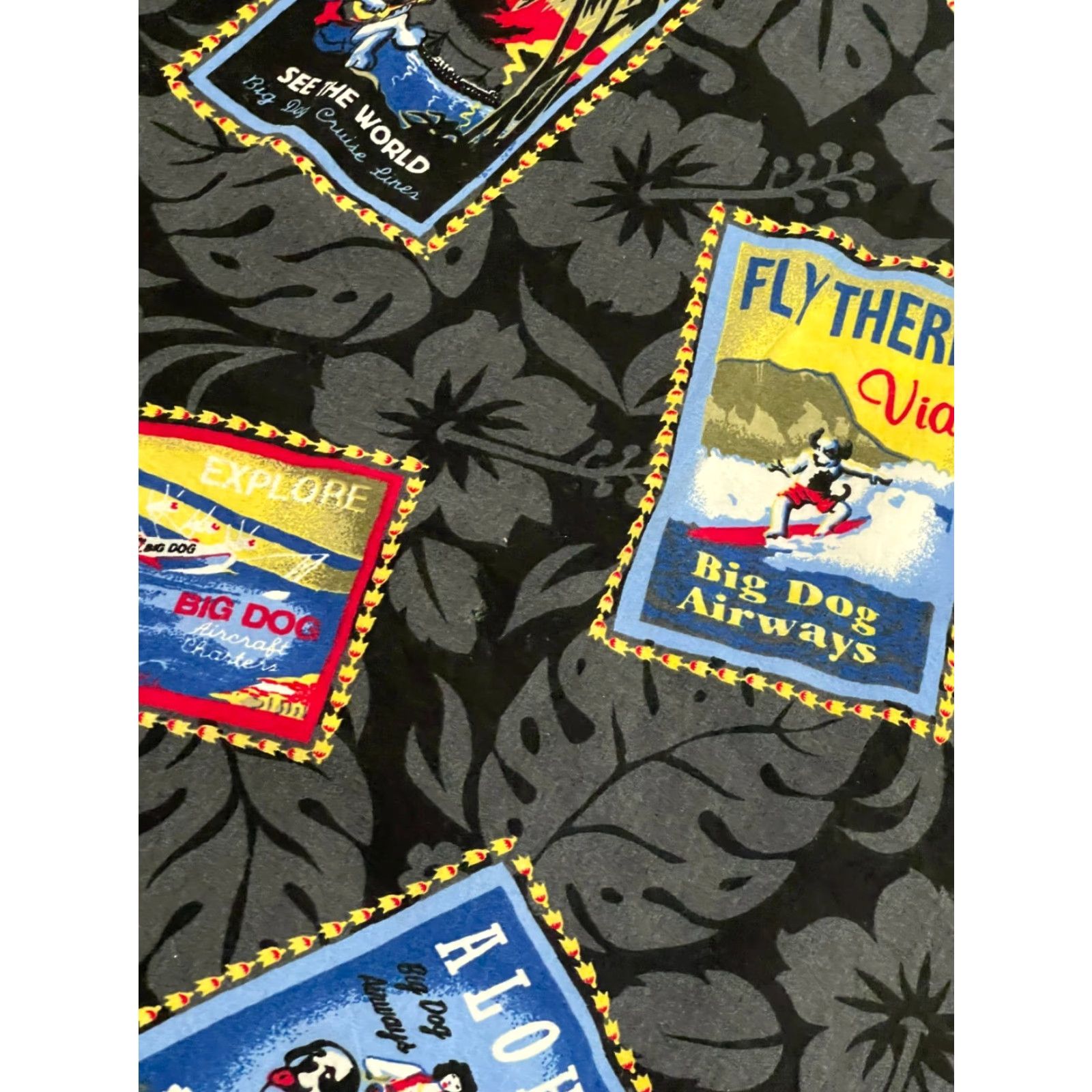Big Dogs Big Dogs Shirt Men M Black Hawaiian Button-Up Short Sleeve Size US M / EU 48-50 / 2 - 6 Thumbnail
