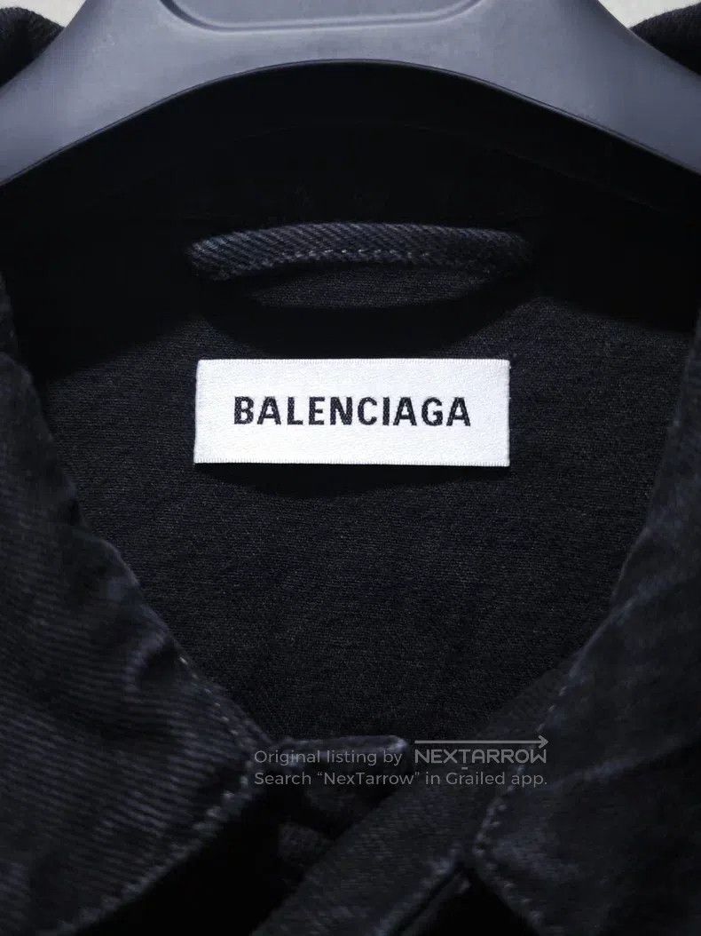 Balenciaga Balenciaga Black Jean Jacket with Back Crystal Studs Size XS / US 0-2 / IT 36-38 - 6 Thumbnail