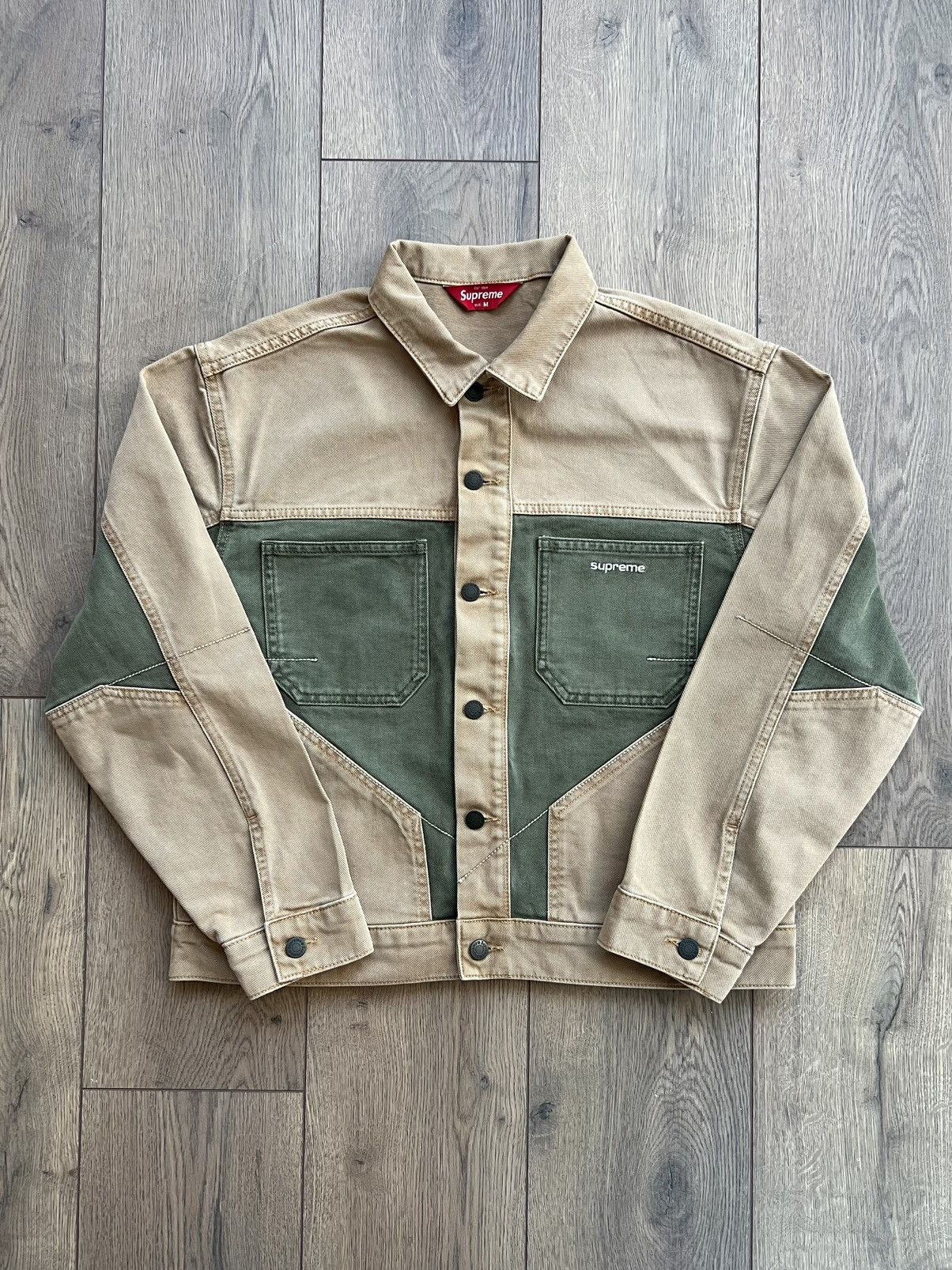 Supreme Supreme 2-Tone Paneled Denim Jacket "Brown" Medium Size US M / EU 48-50 / 2 - 1 Thumbnail