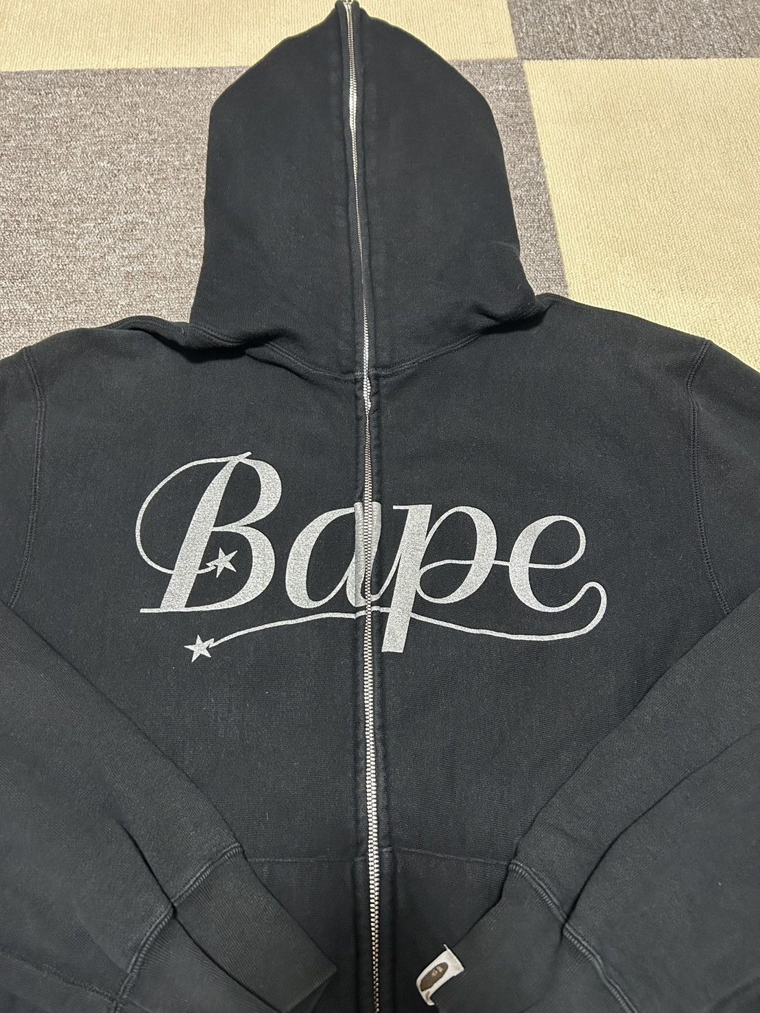 Bape Bape Black Spell out Logo Full Zip Hoodie Size US M / EU 48-50 / 2 - 8 Thumbnail