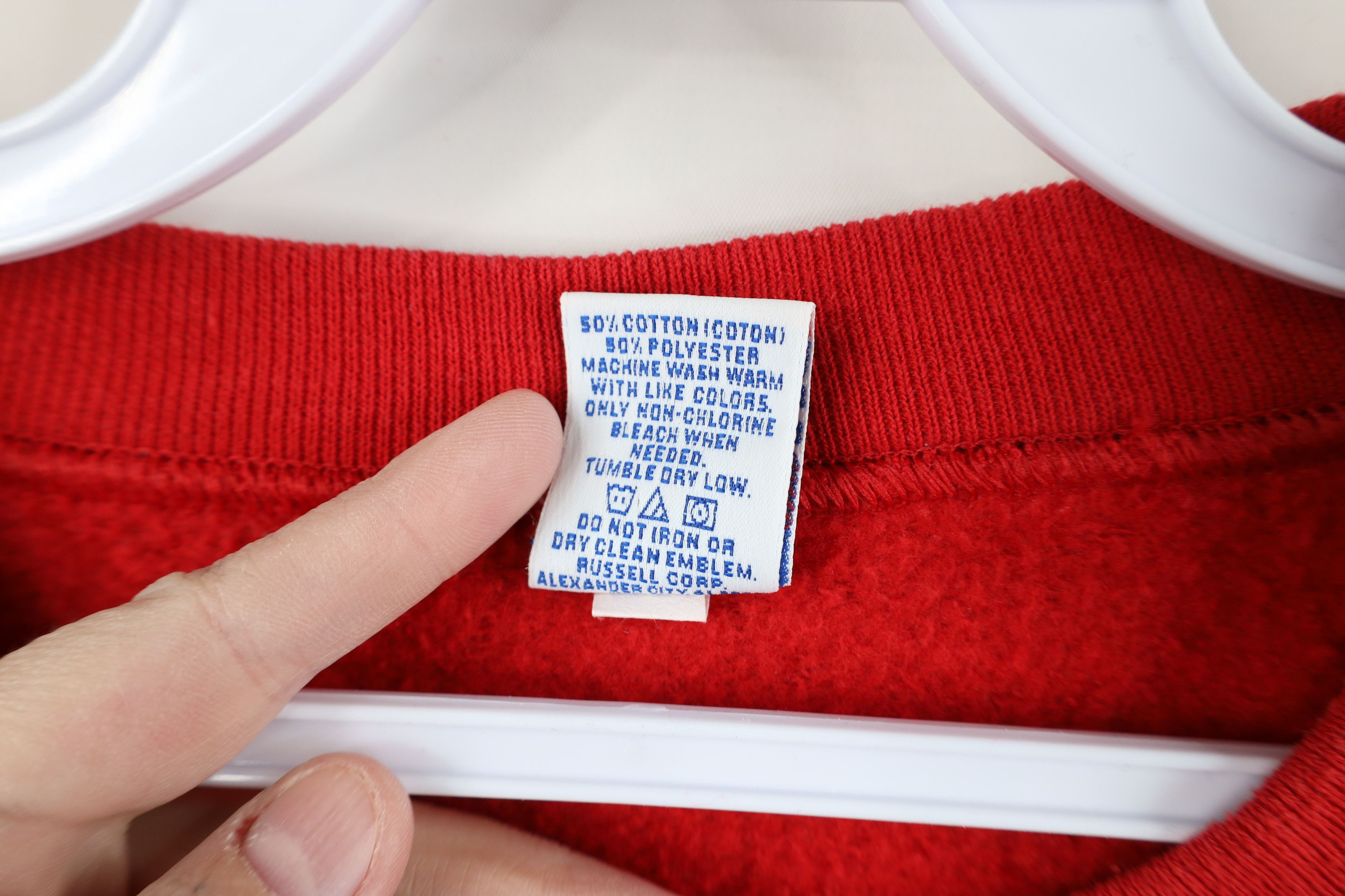 Russell Athletic Vintage 90s Russell Athletic Spell USA Flag Sweatshirt Red Size US L / EU 52-54 / 3 - 9 Thumbnail