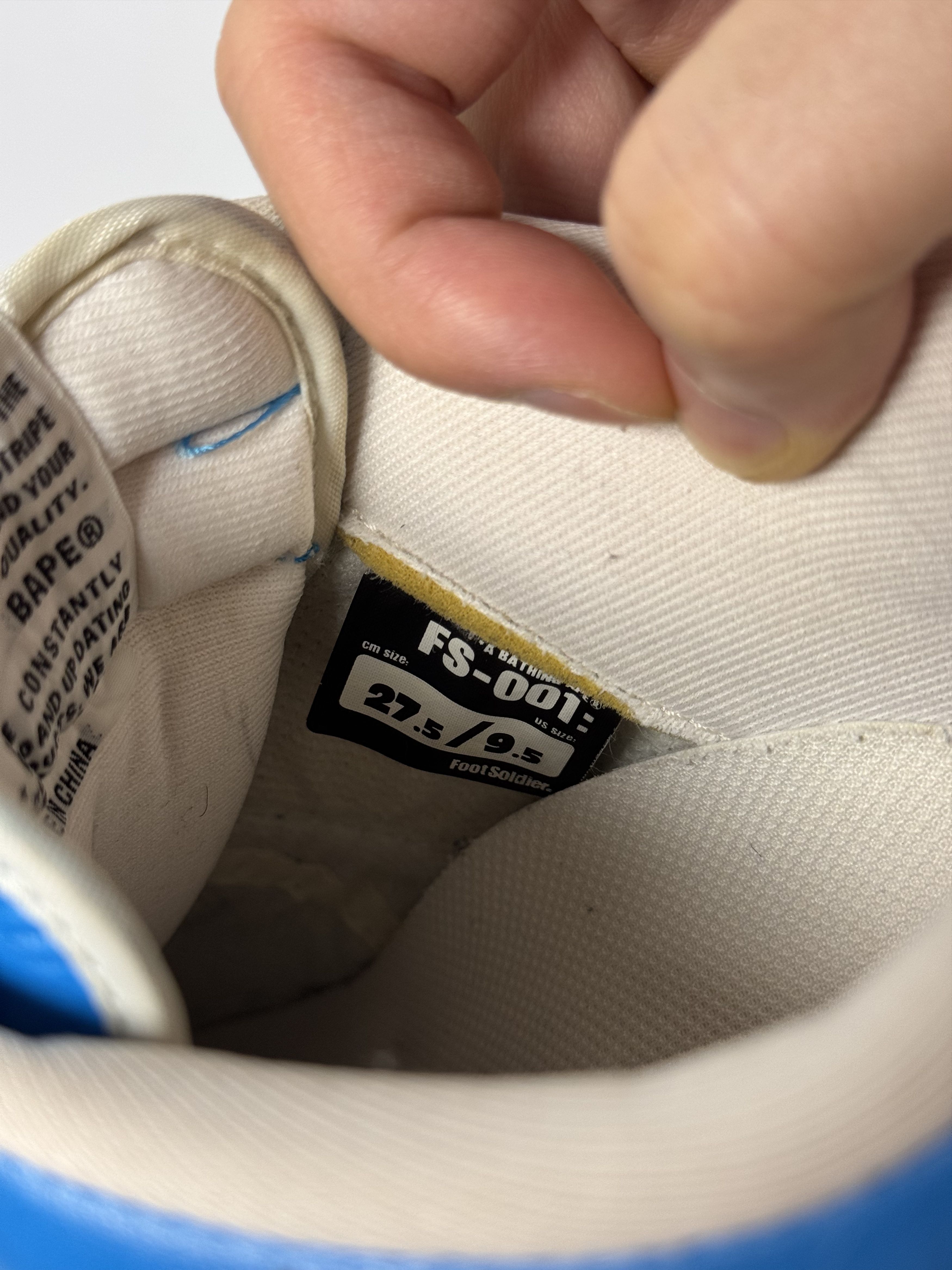 Bape FS-001 Bapesta Baby Blue/Silver 9.5 Size US 9.5 / EU 42-43 - 9 Thumbnail