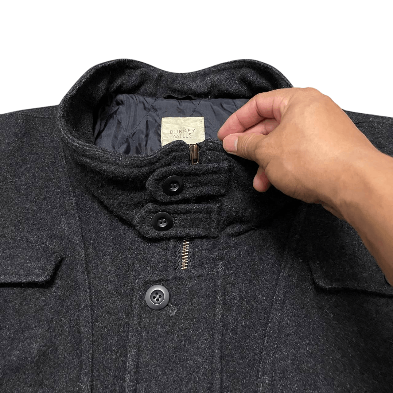 Issey Miyake Vintage Burkey Mills Wool Bomber Style Jacket Issey Miyake Size US M / EU 48-50 / 2 - 7 Thumbnail