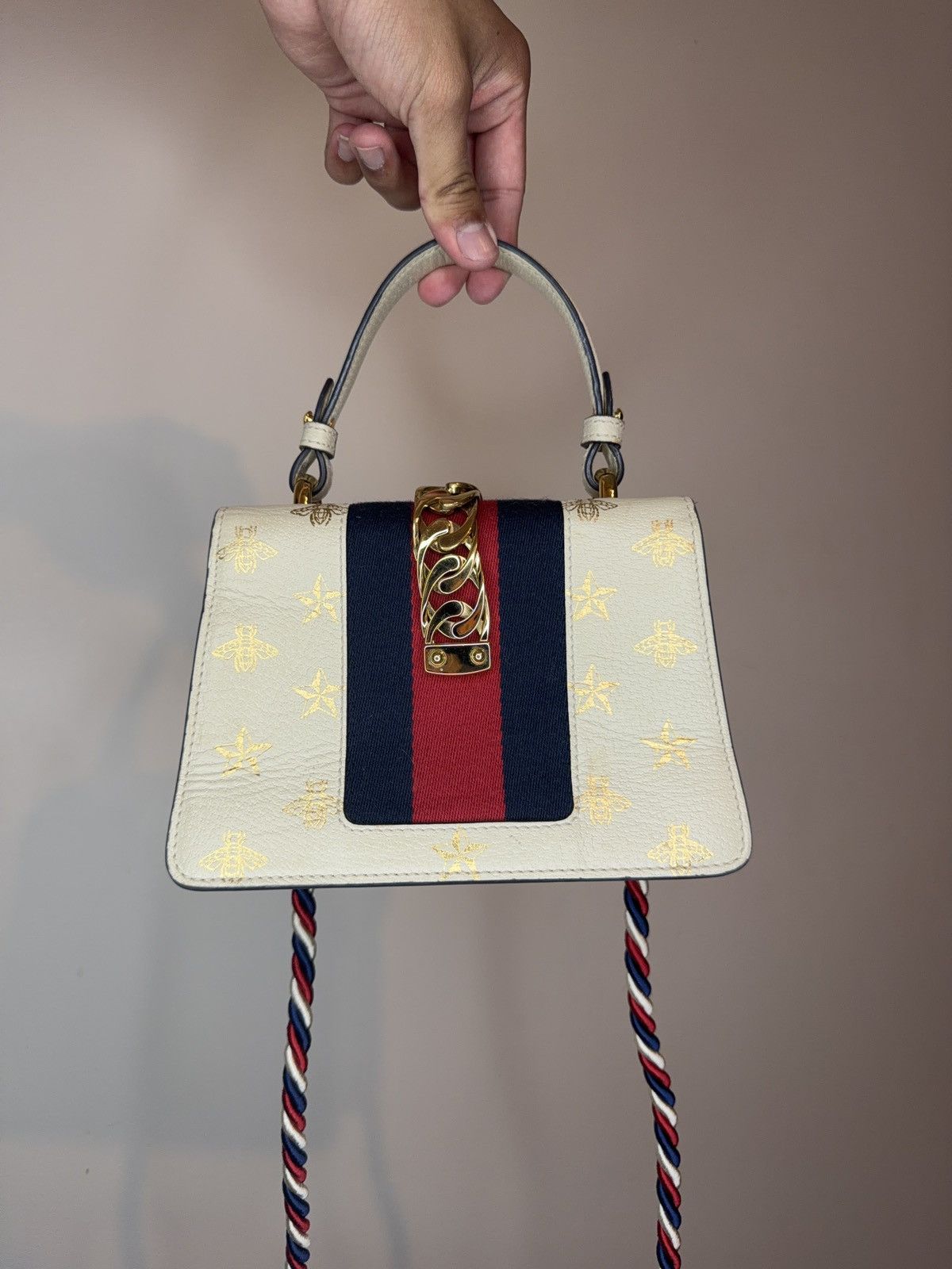 Gucci Gucci Mini Sylvie Calfskin Bee Star Bag Size ONE SIZE - 10 Thumbnail