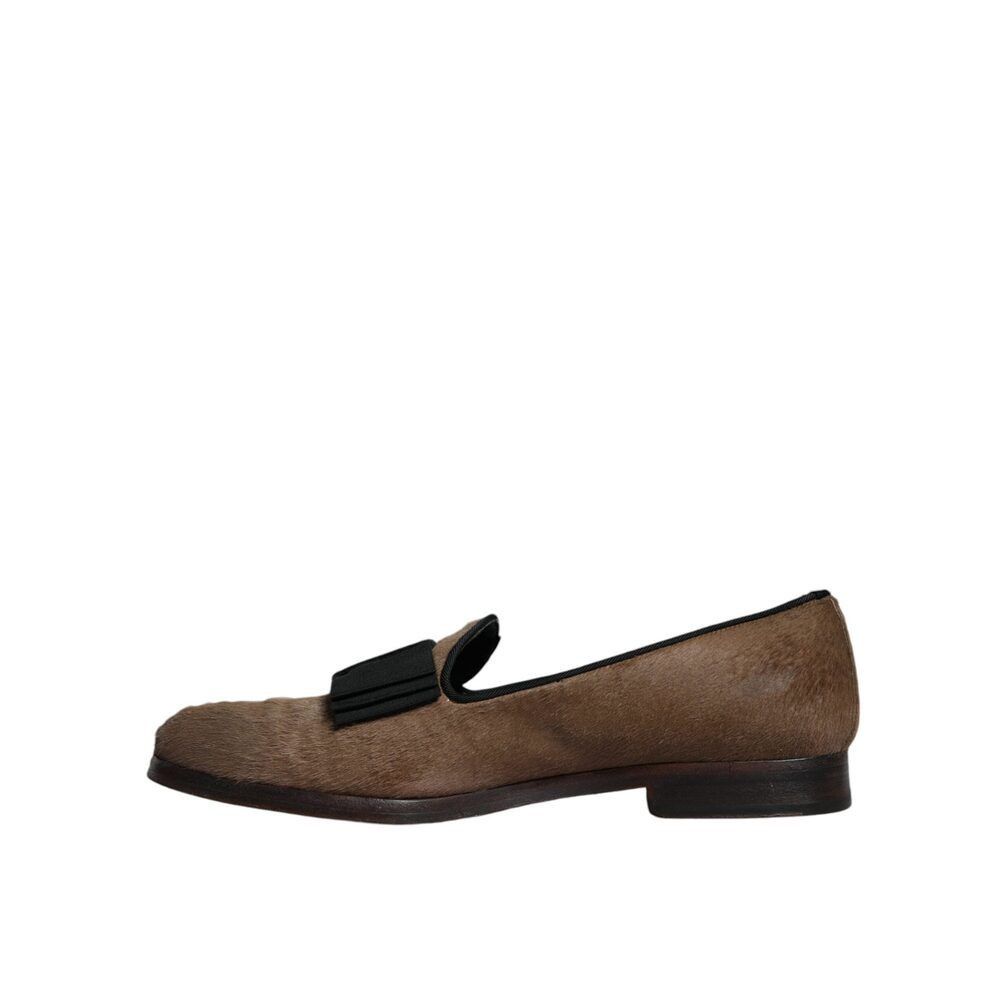 Dolce & Gabbana Dolce & Gabbana Brown Calf Hair Leather Loafers Formal Dress Size US 9 / EU 42 - 5 Thumbnail