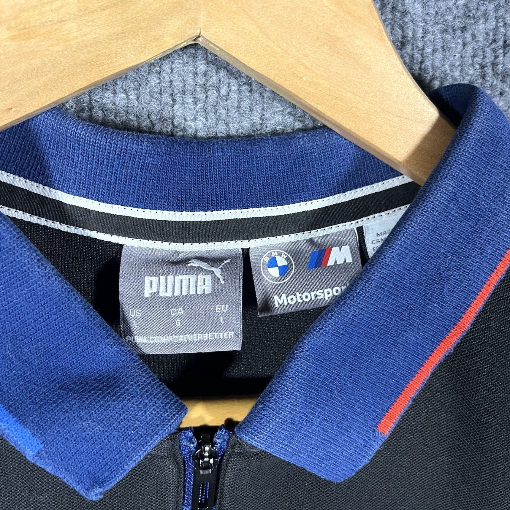 Puma PUMA BMW Motorsport Mens Large Polo Shirt Logo Racing Black M3 Size US L / EU 52-54 / 3 - 4 Thumbnail