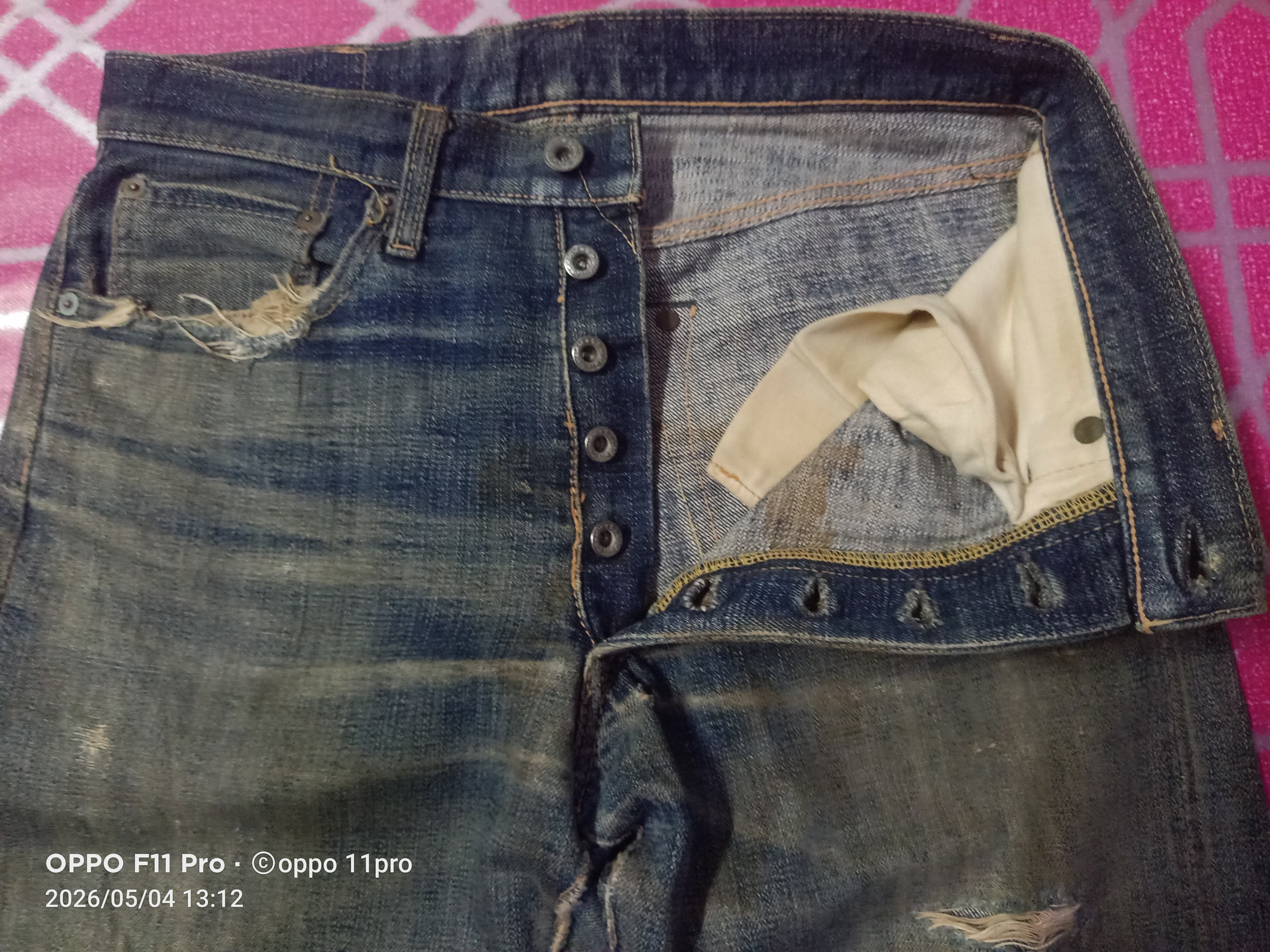 Oni Oni Denim 14oz Pure Blue Distressdenim Redselved Size US 30 / EU 46 - 20 Thumbnail
