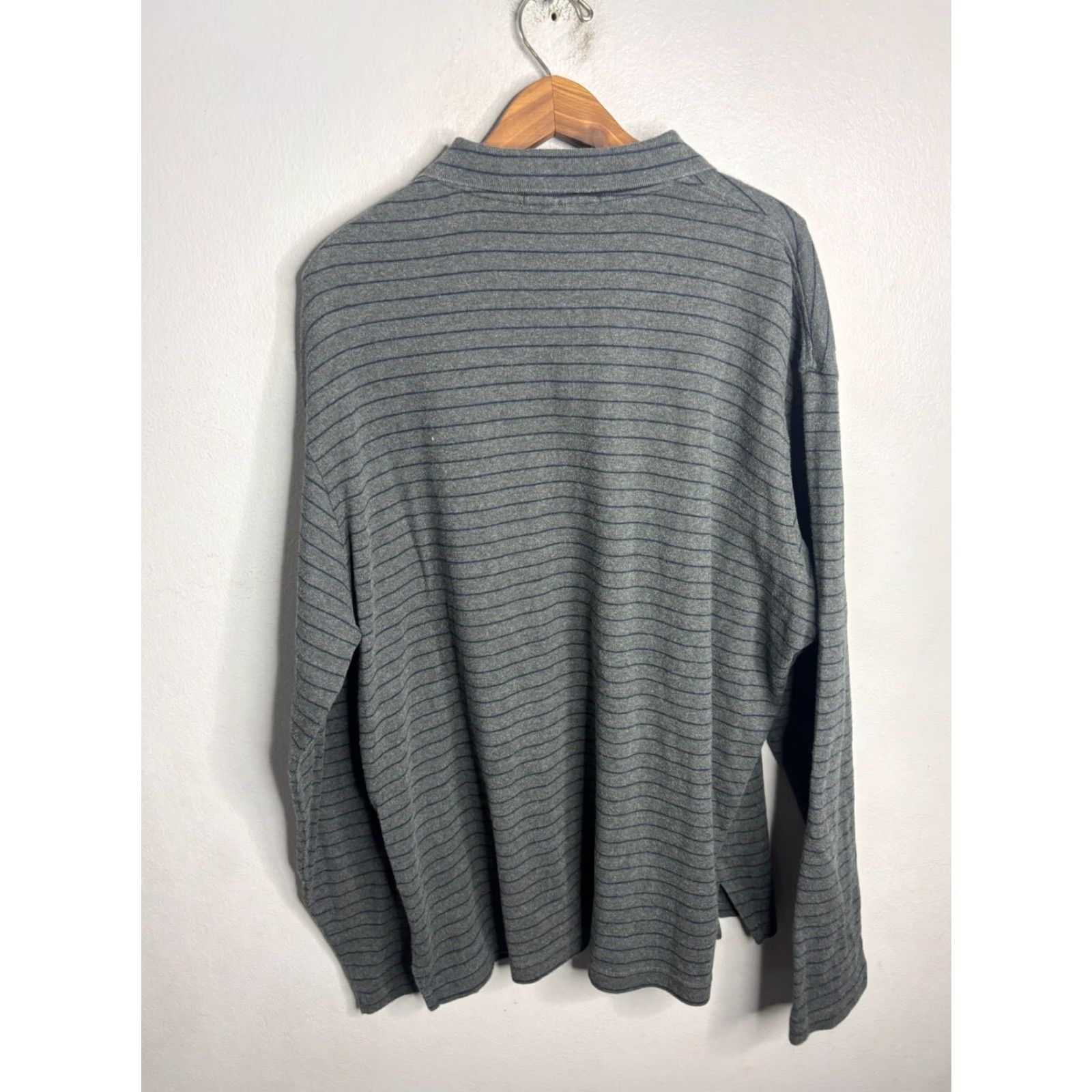 Ralph Lauren Ralph Lauren Polo Collared Sweater Pullover XL Gray 90s Vintage Men’s Knit 1/4 Zip Fleece Cotton Blend Polyester Size US XL / EU 56 / 4 - 5 Thumbnail